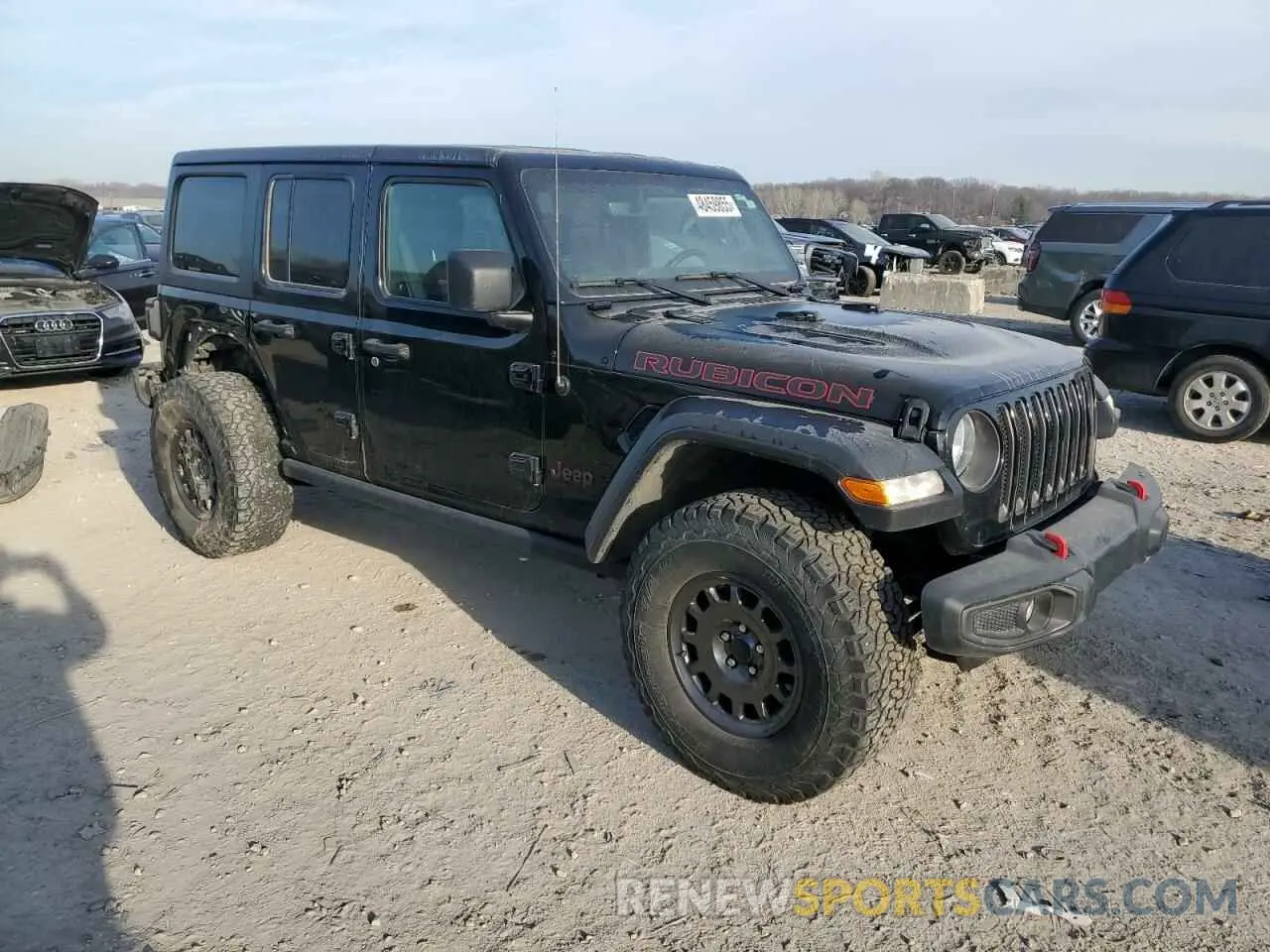 4 fotografías del automóvil dañado 1C4HJXFN6MW559471 JEEP WRANGLER 2021