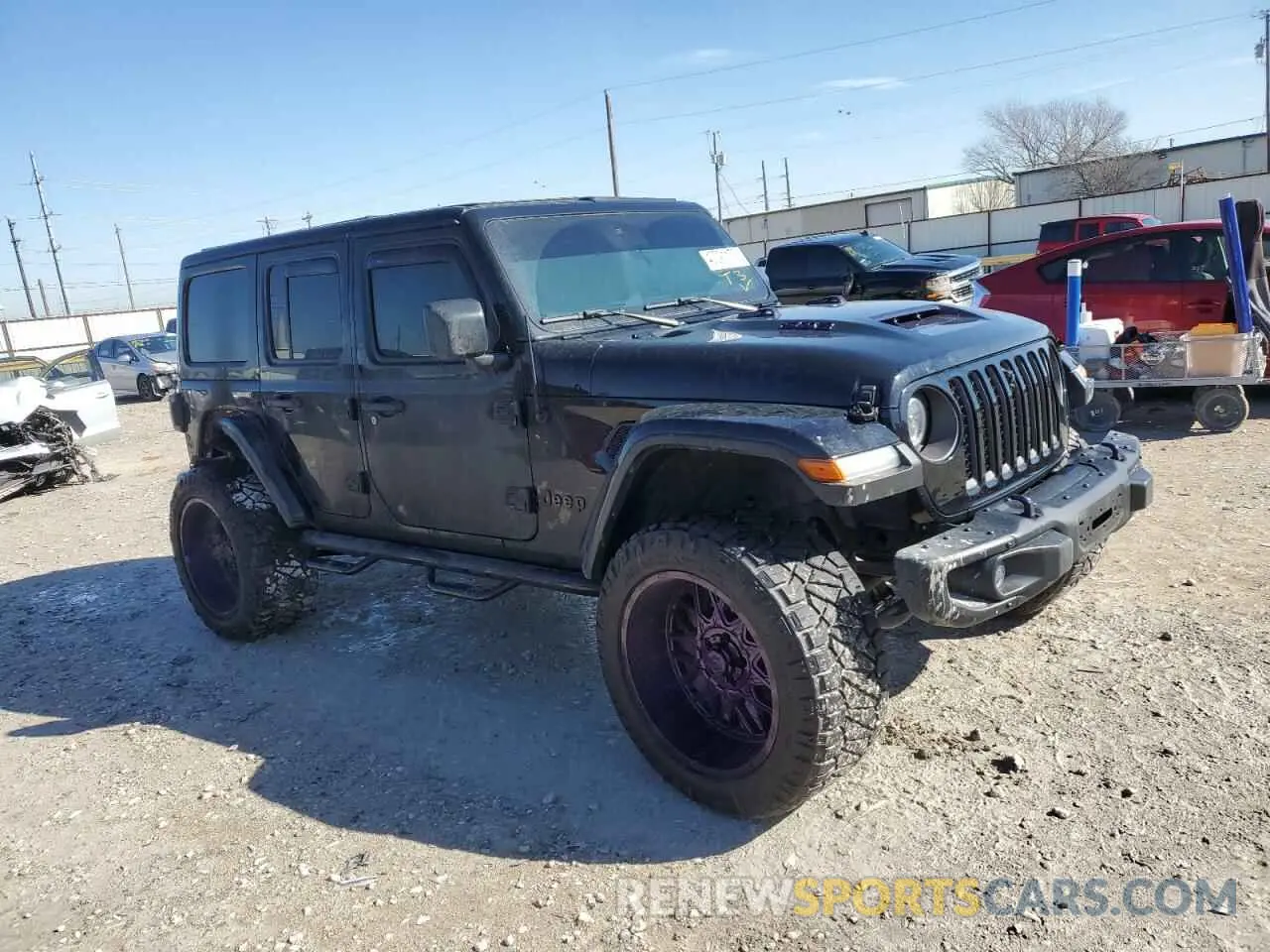 4 fotografías del automóvil dañado 1C4JJXSJXMW712132 JEEP WRANGLER 2021