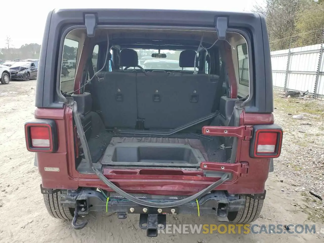 6 fotografías del automóvil dañado 1C4HJXDG5NW120932 JEEP WRANGLER 2022