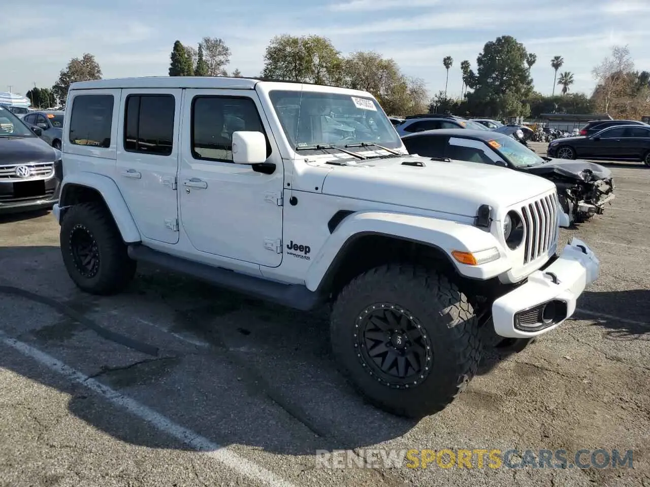 4 fotografías del automóvil dañado 1C4HJXEN8NW240480 JEEP WRANGLER 2022