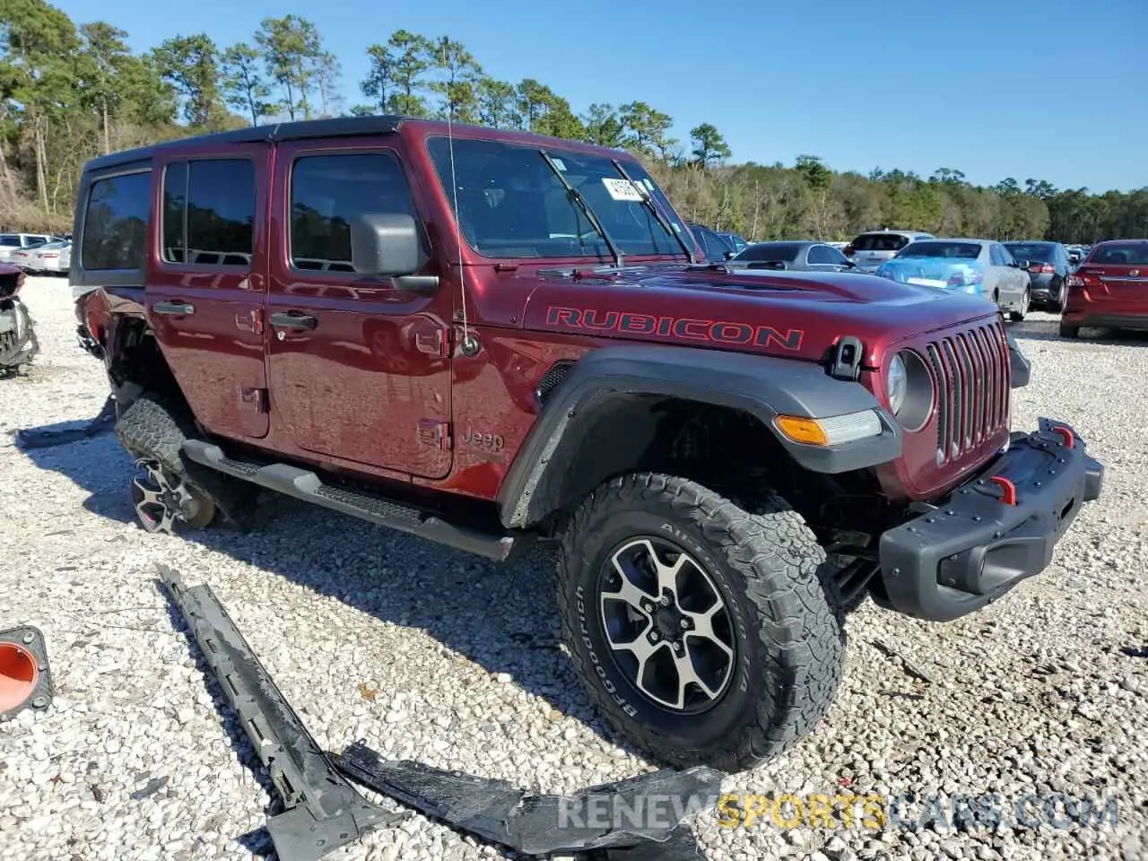 4 fotografías del automóvil dañado 1C4HJXFG1NW116549 JEEP WRANGLER 2022
