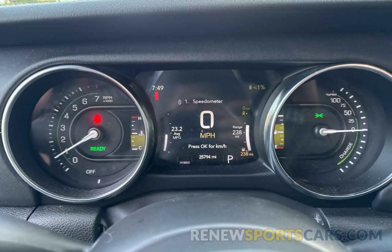 8 fotografías del automóvil dañado 1C4JJXP69NW279859 JEEP WRANGLER 2022