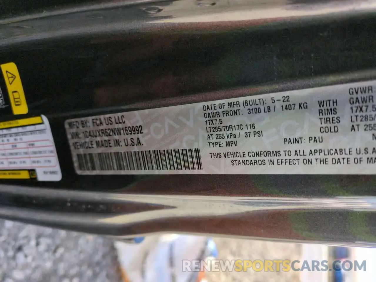 12 fotografías del automóvil dañado 1C4JJXR62NW169992 JEEP WRANGLER 2022