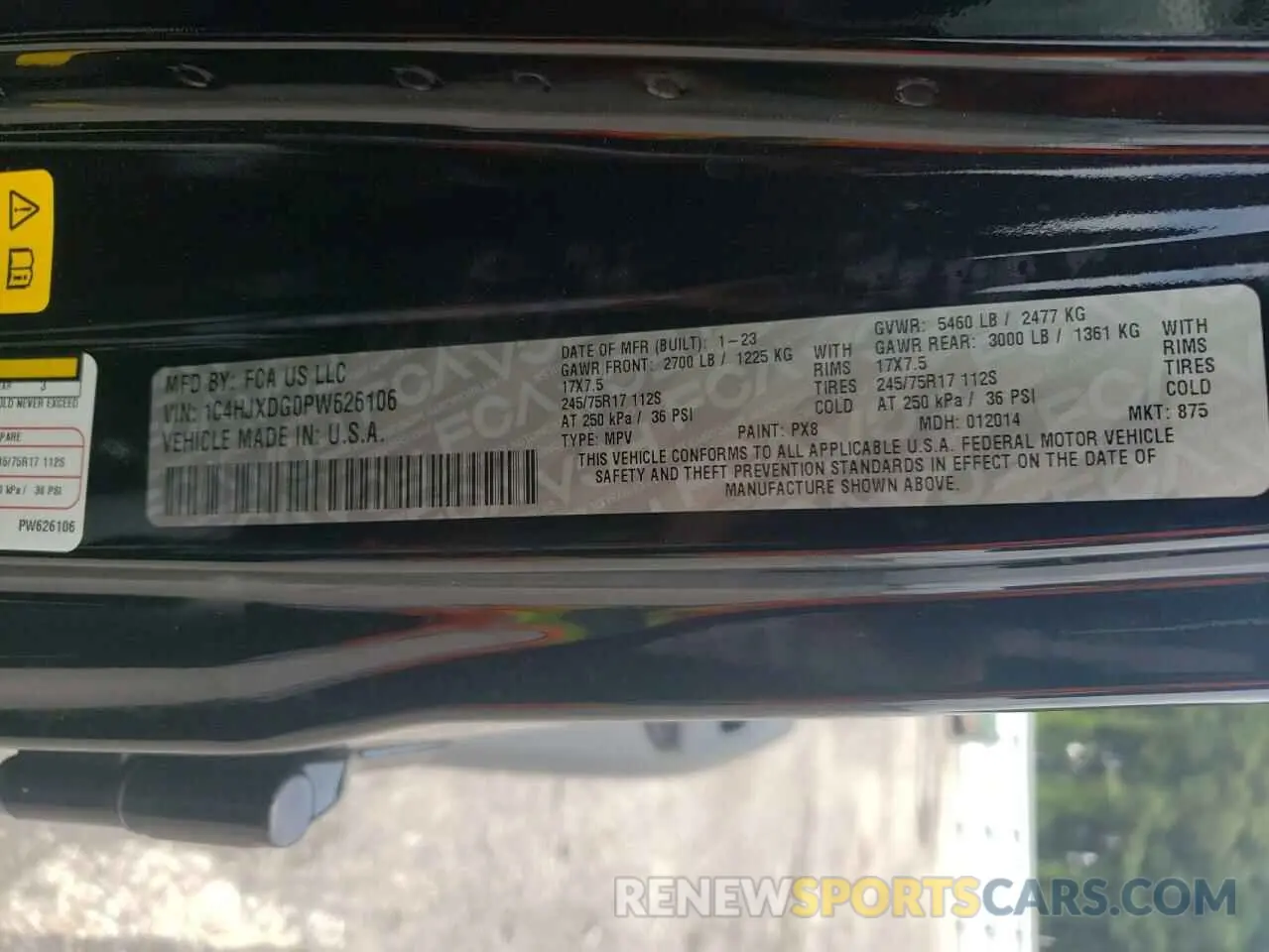 13 fotografías del automóvil dañado 1C4HJXDG0PW626106 JEEP WRANGLER 2023