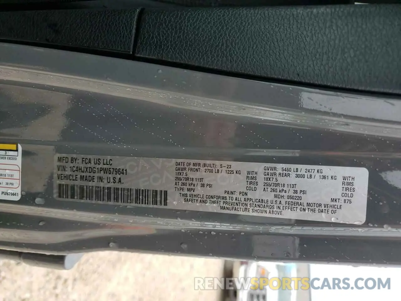 12 fotografías del automóvil dañado 1C4HJXDG1PW679641 JEEP WRANGLER 2023
