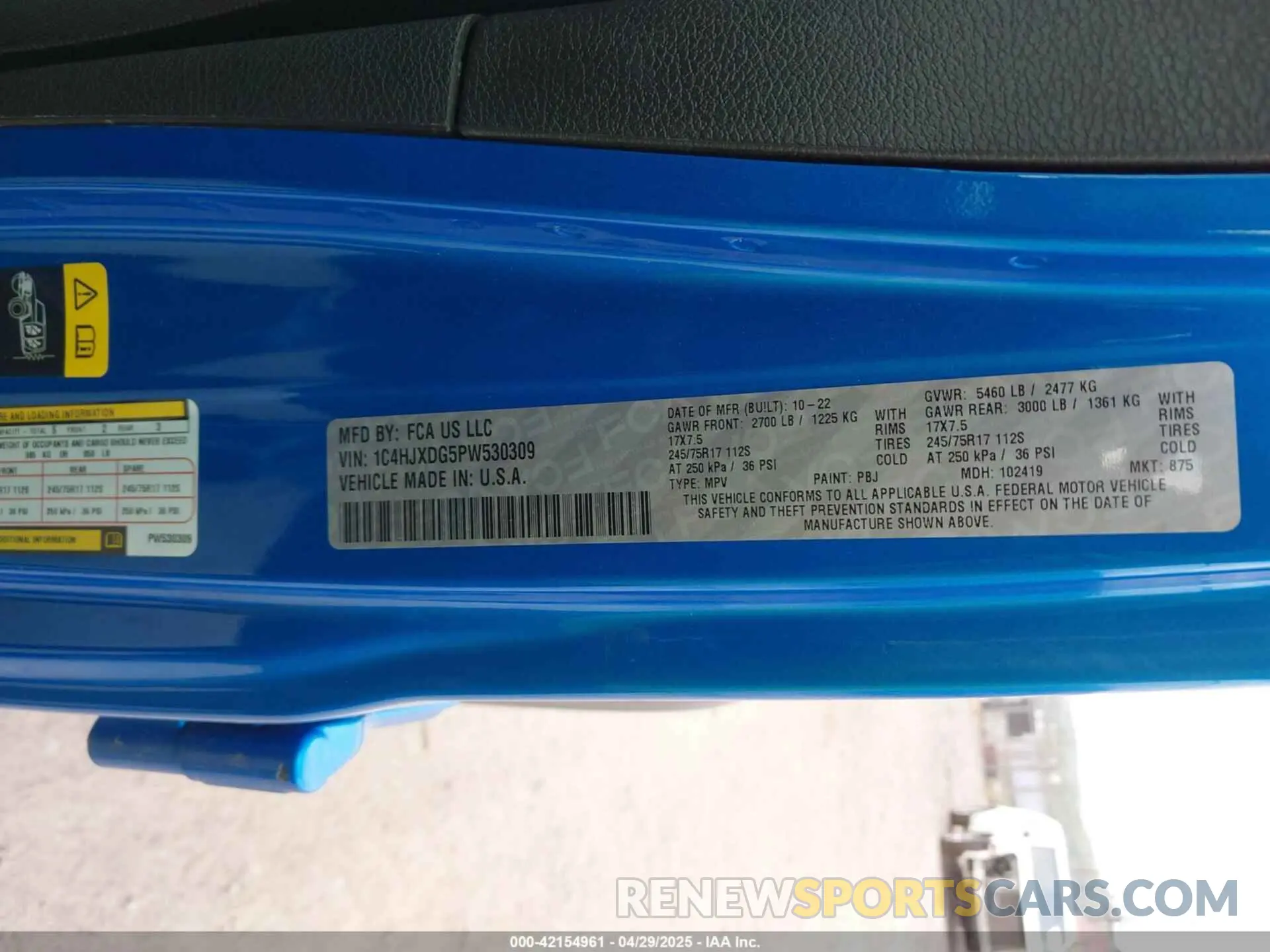 9 fotografías del automóvil dañado 1C4HJXDG5PW530309 JEEP WRANGLER 2023