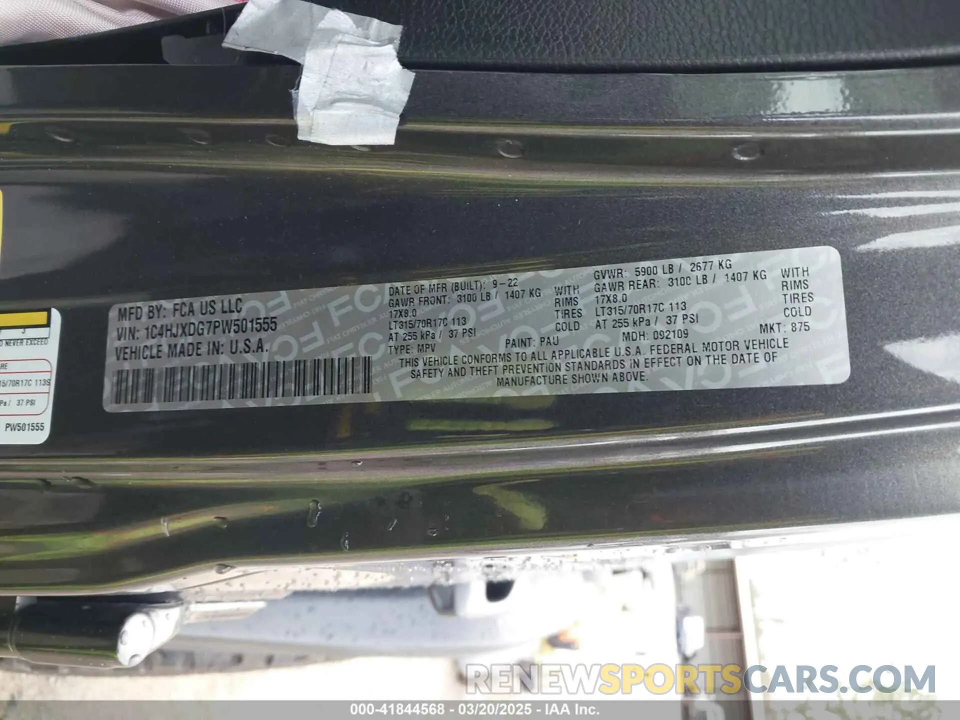 9 fotografías del automóvil dañado 1C4HJXDG7PW501555 JEEP WRANGLER 2023