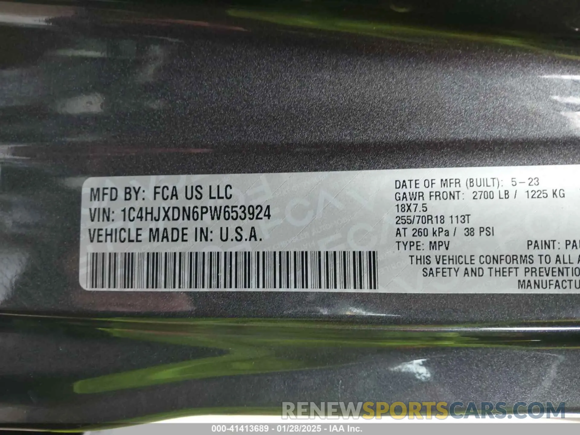 9 fotografías del automóvil dañado 1C4HJXDN6PW653924 JEEP WRANGLER 2023