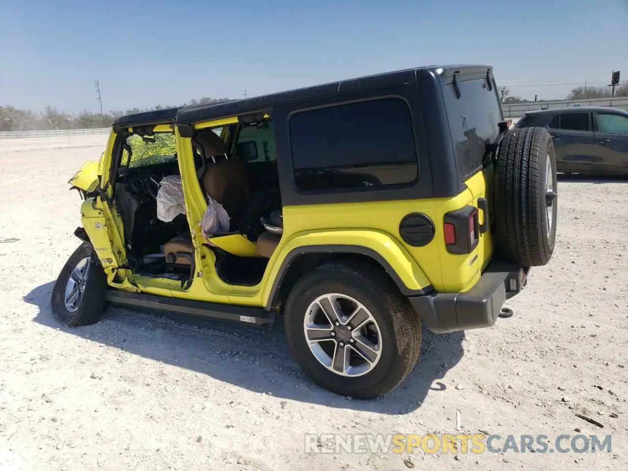 2 fotografías del automóvil dañado 1C4HJXEM1PW574571 JEEP WRANGLER 2023