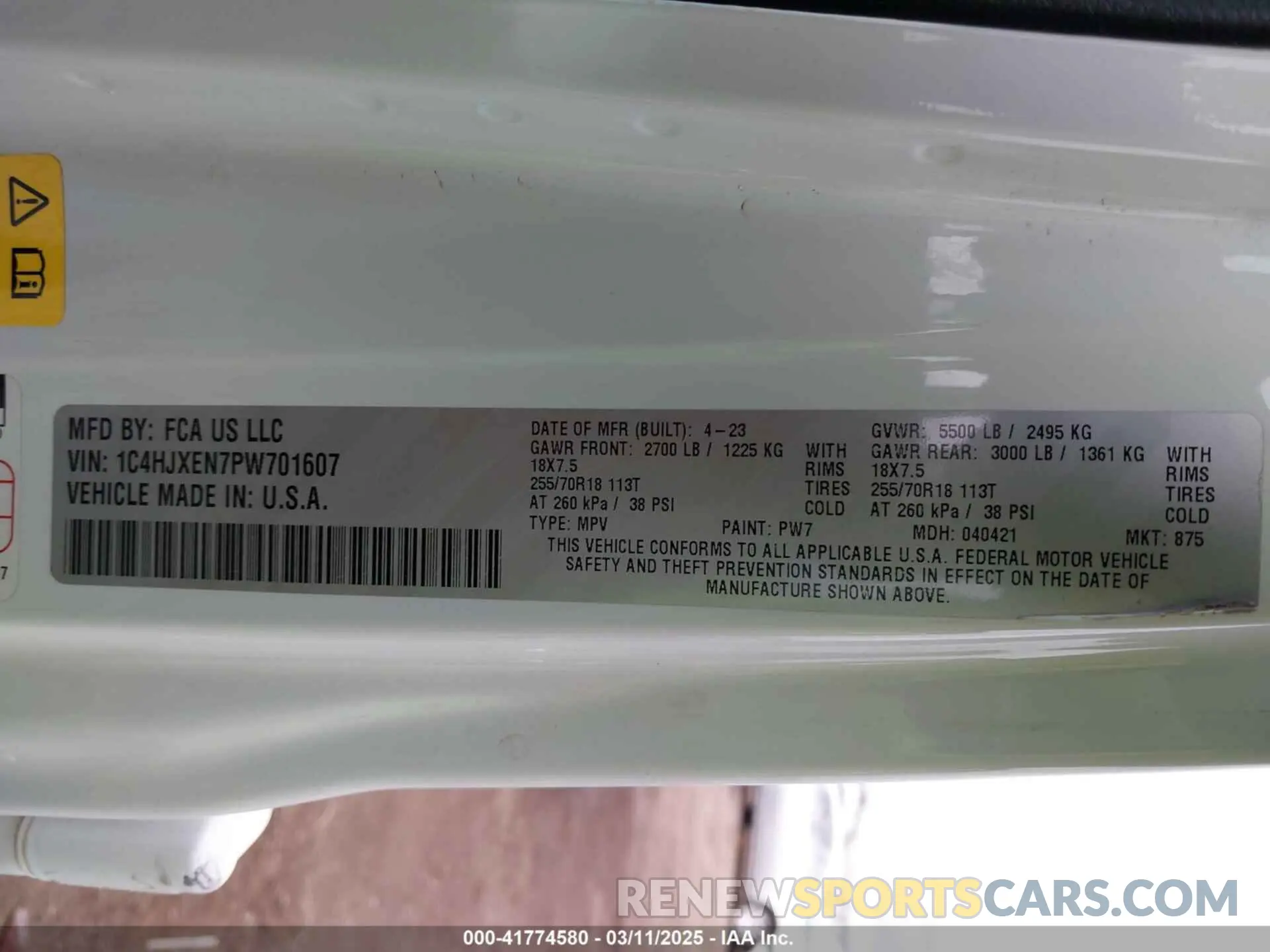 9 fotografías del automóvil dañado 1C4HJXEN7PW701607 JEEP WRANGLER 2023