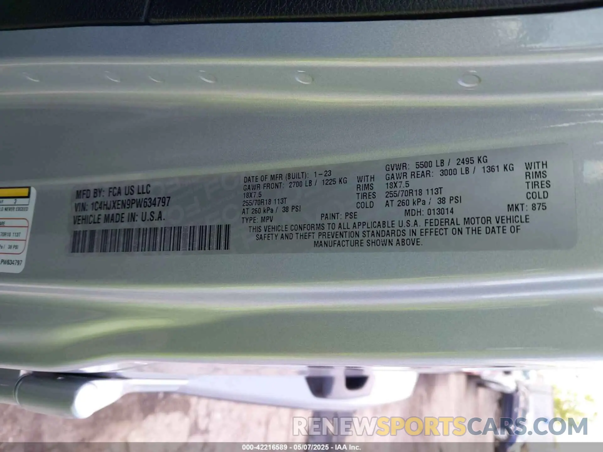 9 fotografías del automóvil dañado 1C4HJXEN9PW634797 JEEP WRANGLER 2023