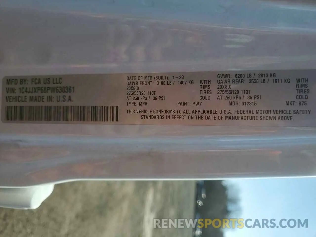 14 fotografías del automóvil dañado 1C4JJXP68PW630361 JEEP WRANGLER 2023