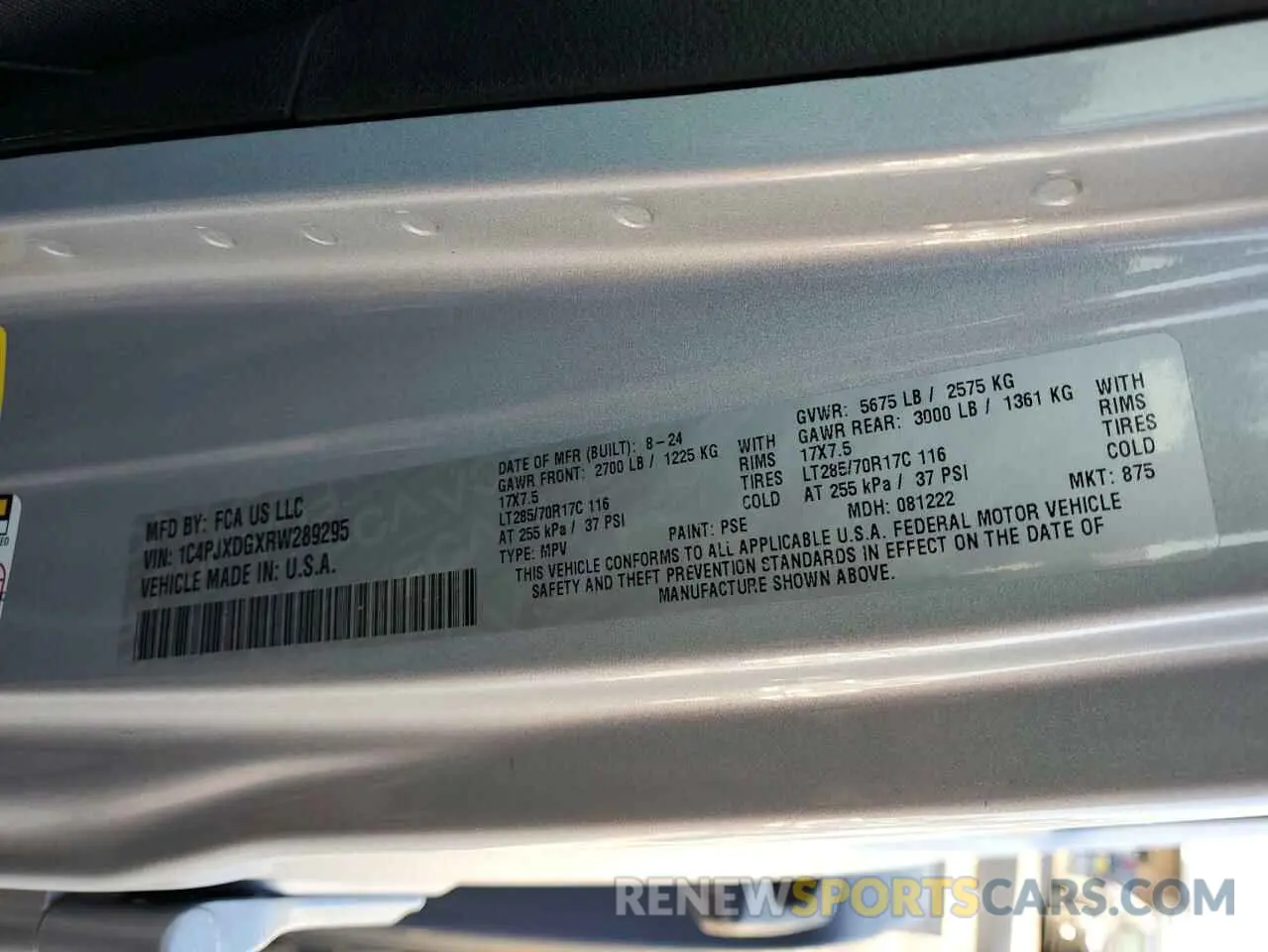 13 fotografías del automóvil dañado 1C4PJXDGXRW289295 JEEP WRANGLER 2024
