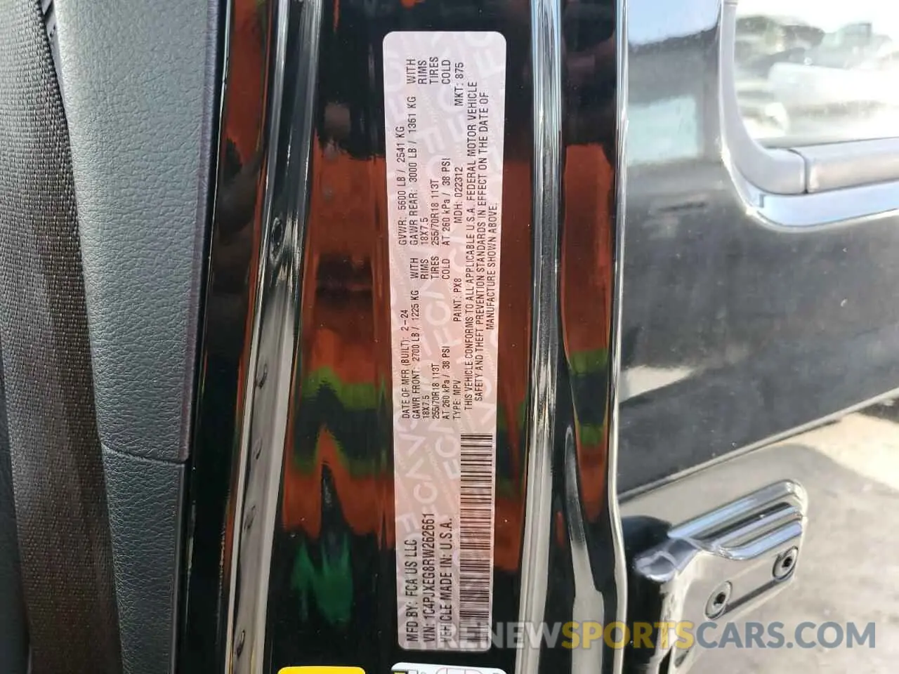 12 fotografías del automóvil dañado 1C4PJXEG8RW262661 JEEP WRANGLER 2024