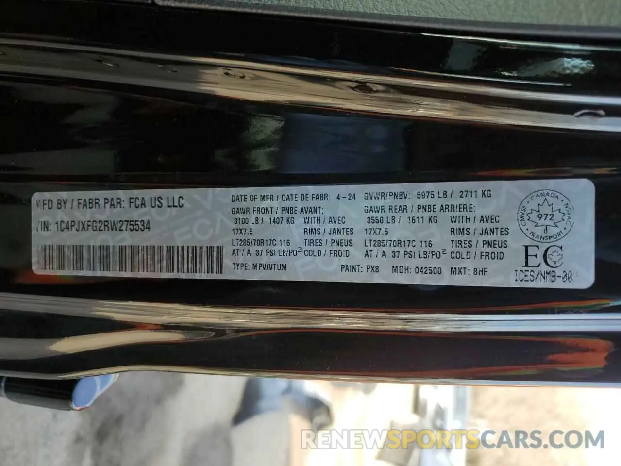 13 fotografías del automóvil dañado 1C4PJXFG2RW275534 JEEP WRANGLER 2024