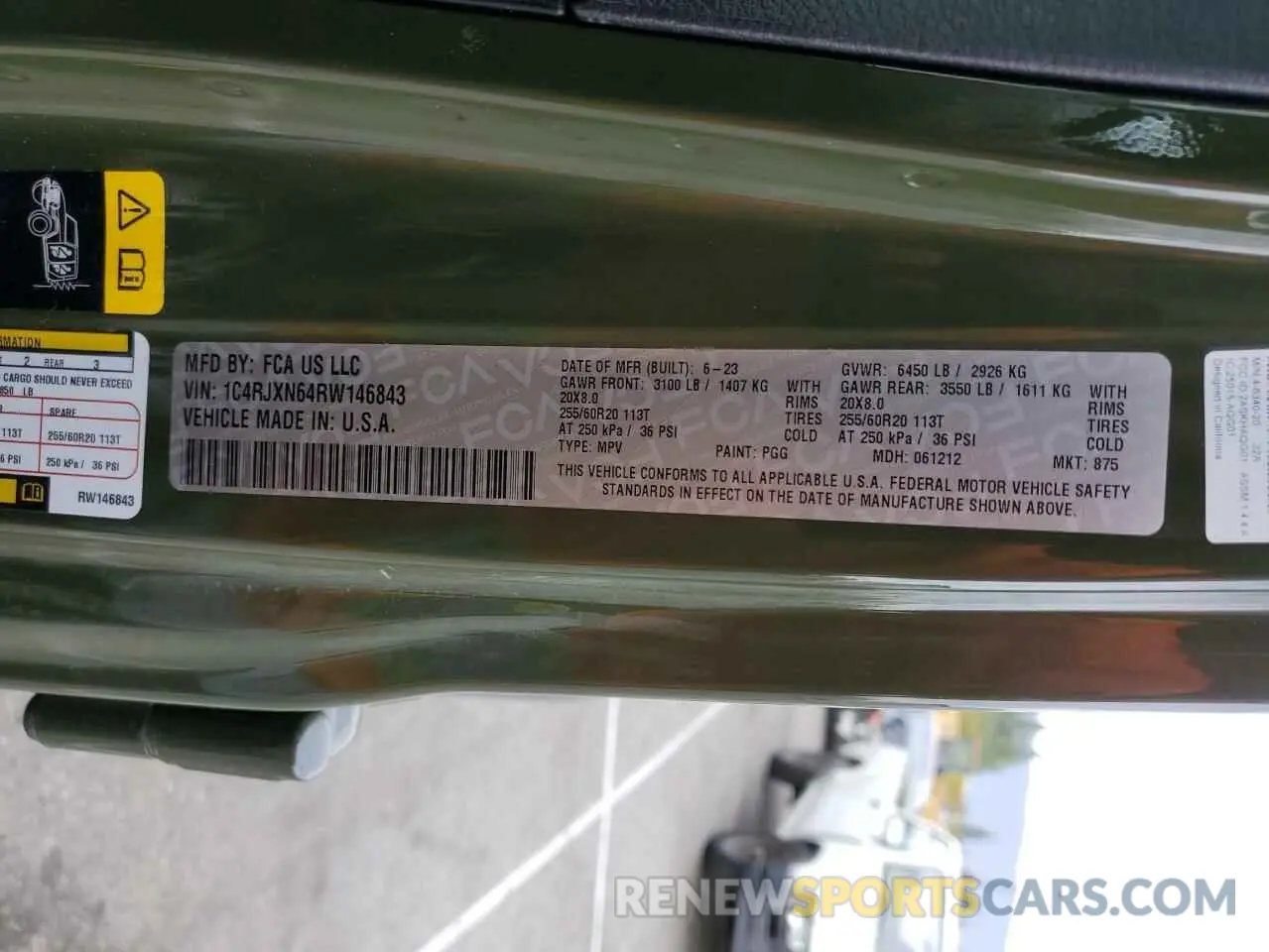 13 fotografías del automóvil dañado 1C4RJXN64RW146843 JEEP WRANGLER 2024