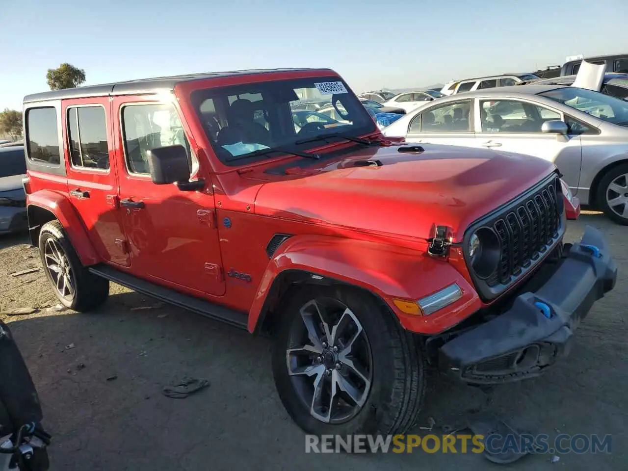 4 fotografías del automóvil dañado 1C4RJXN64RW149094 JEEP WRANGLER 2024