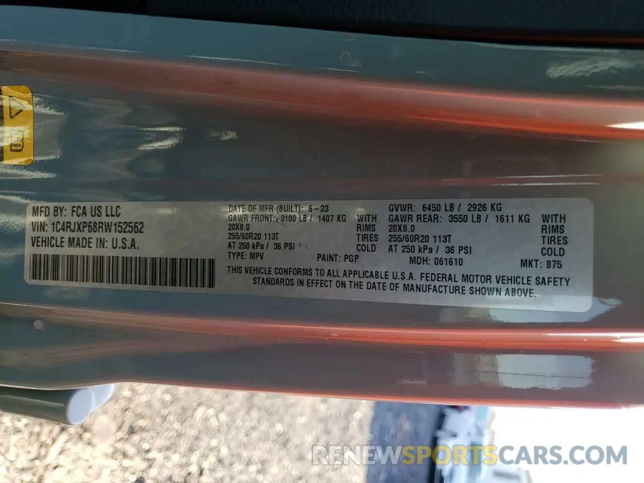 14 fotografías del automóvil dañado 1C4RJXP68RW152562 JEEP WRANGLER 2024