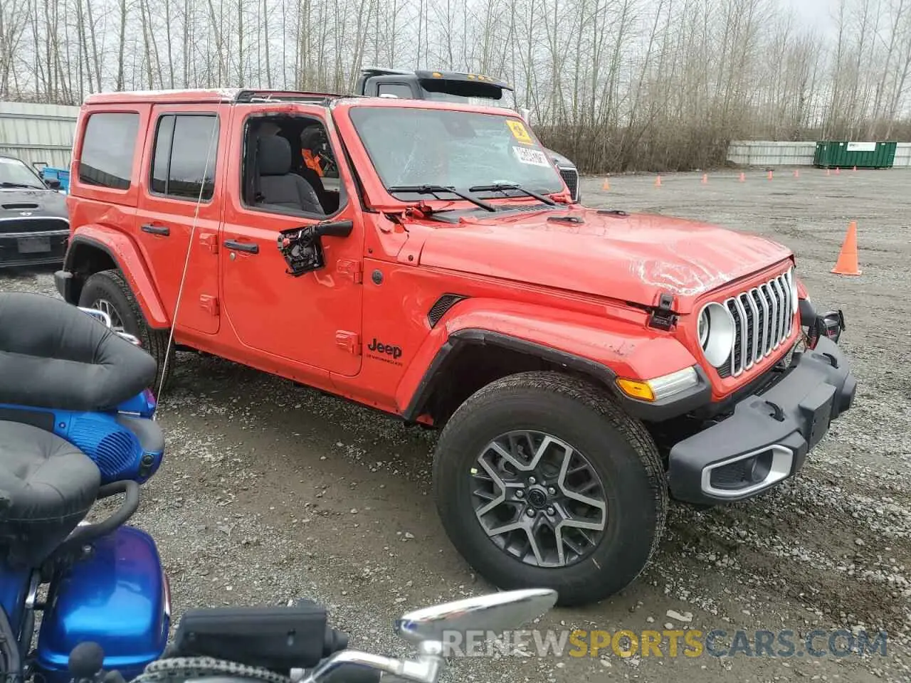 4 fotografías del automóvil dañado 1C4PJXEN0SW506260 JEEP WRANGLER 2025