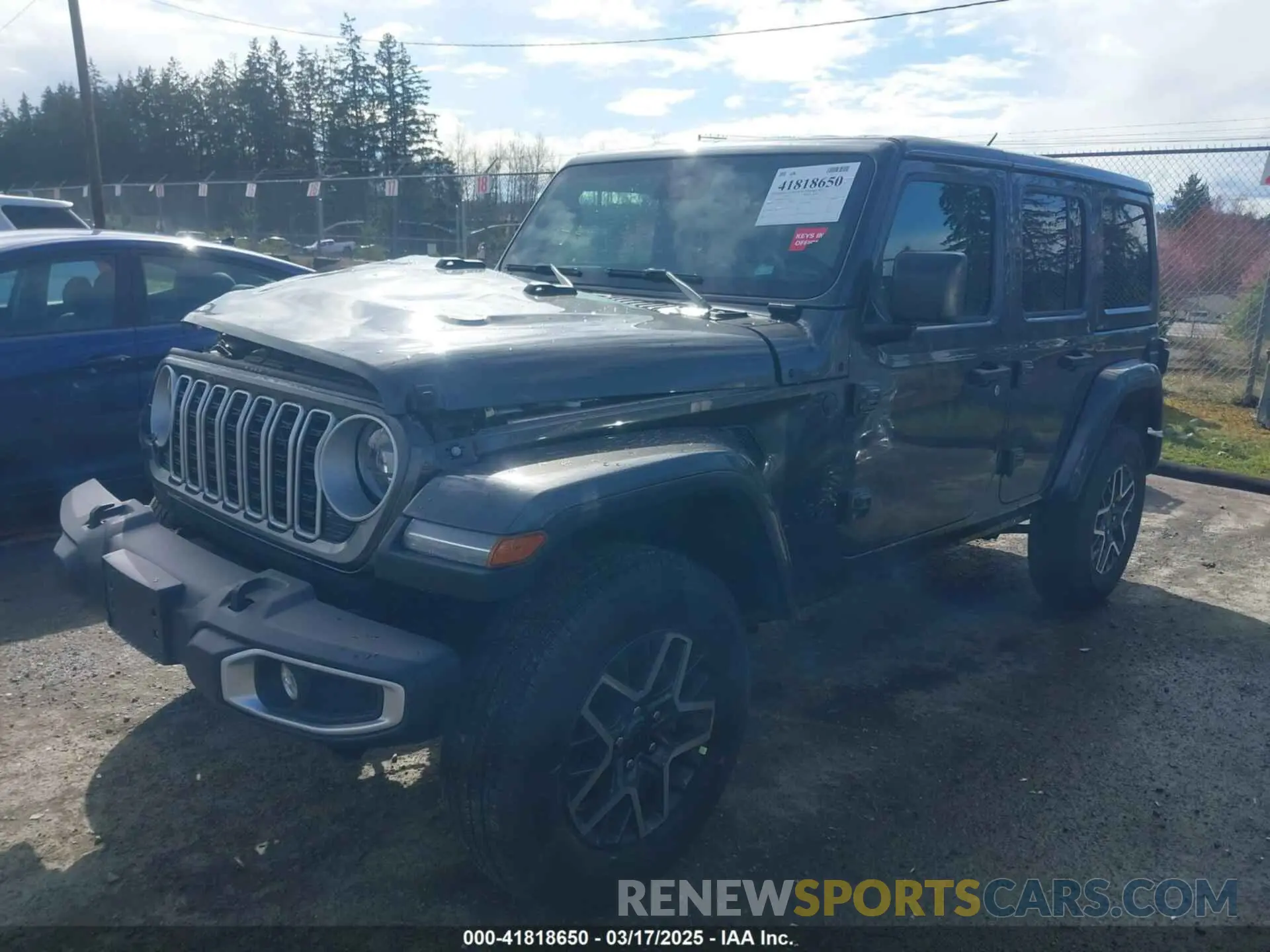 2 fotografías del automóvil dañado 1C4PJXENXSW527925 JEEP WRANGLER 2025