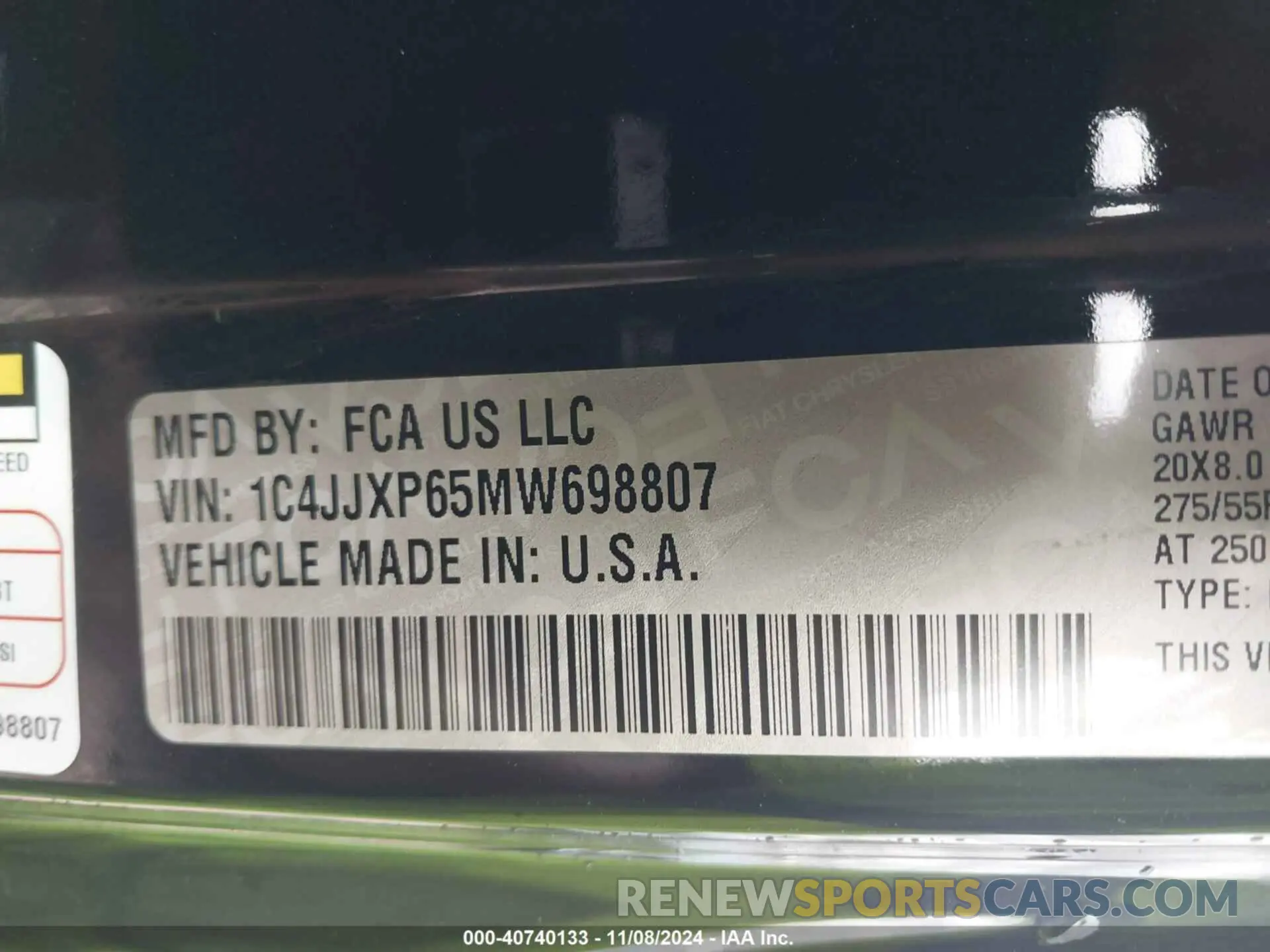 9 fotografías del automóvil dañado 1C4JJXP65MW698807 JEEP WRANGLER 4XE 2021