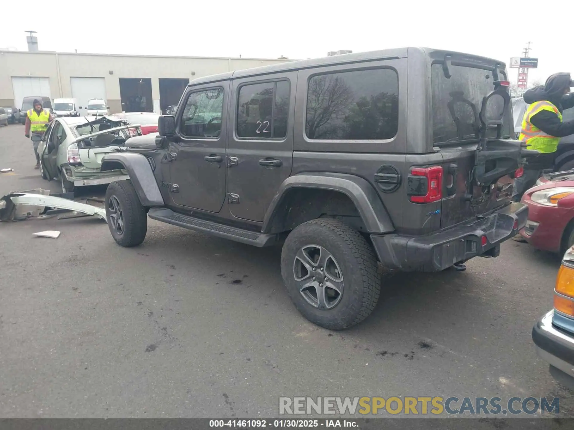 3 fotografías del automóvil dañado 1C4JJXP68MW745098 JEEP WRANGLER 4XE 2021