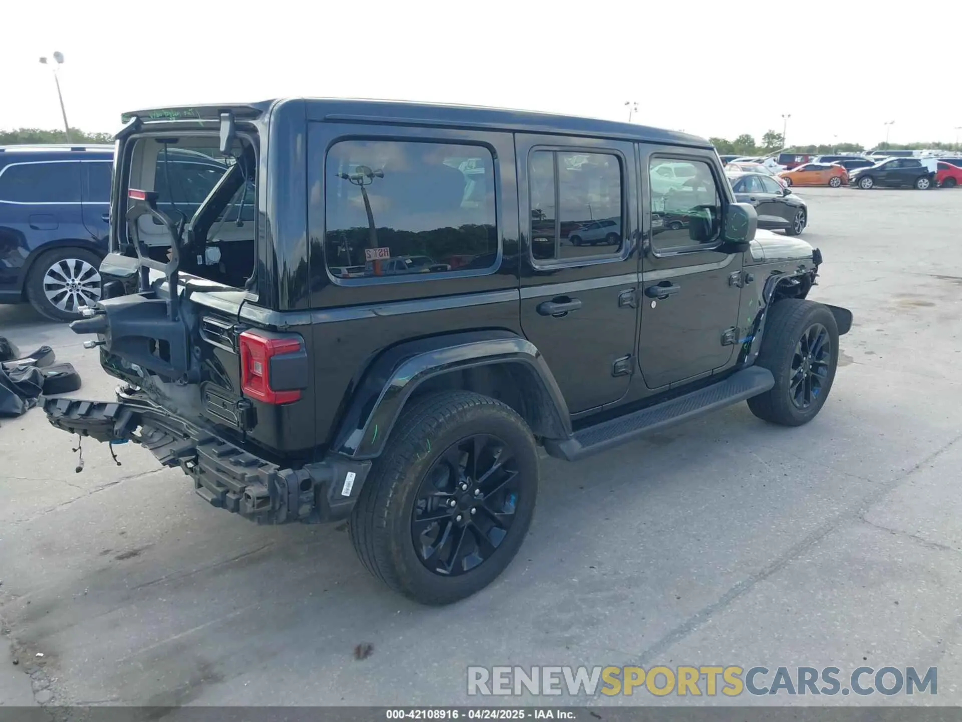 4 fotografías del automóvil dañado 1C4JJXP60NW153776 JEEP WRANGLER 4XE 2022