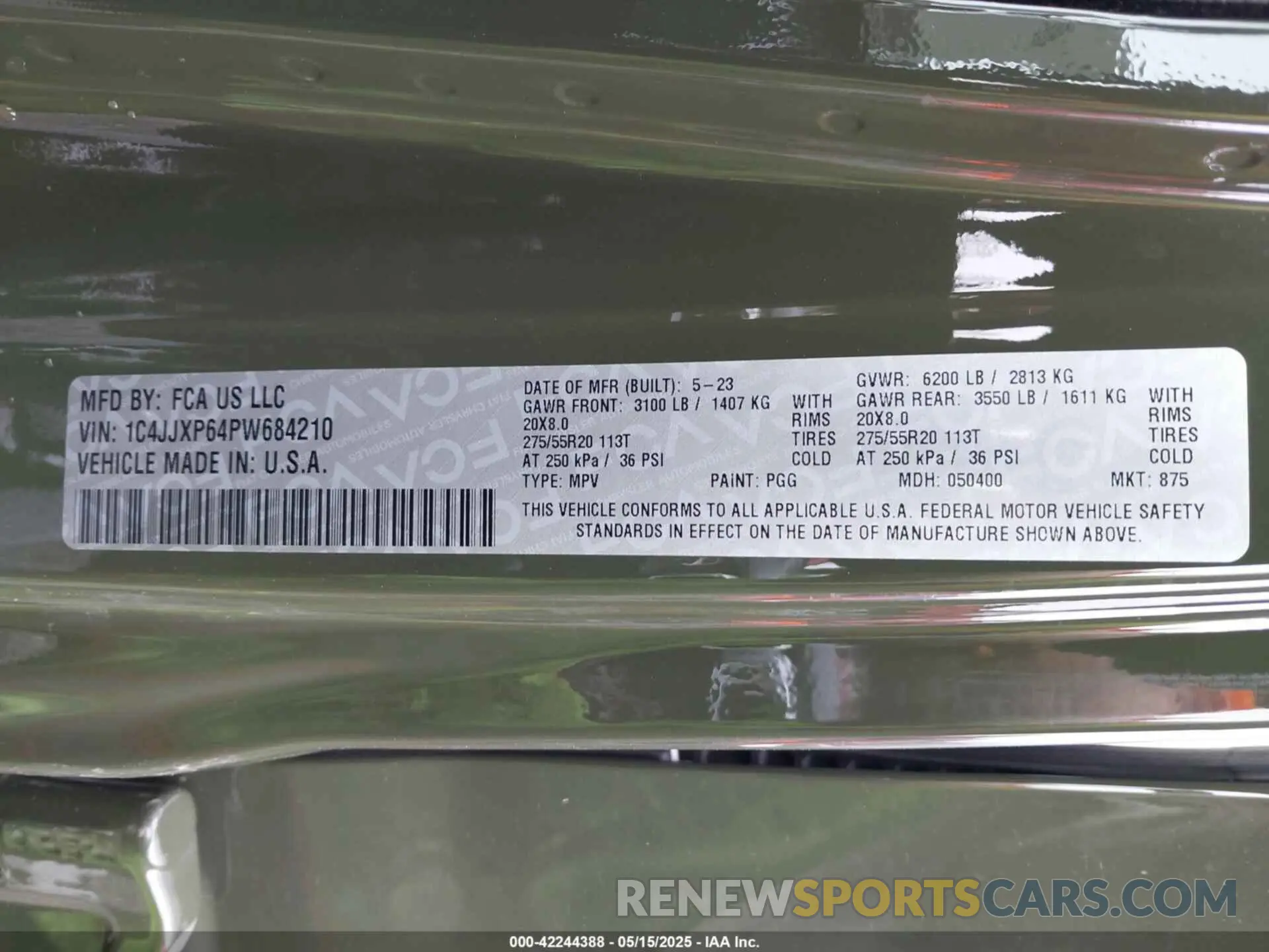 9 fotografías del automóvil dañado 1C4JJXP64PW684210 JEEP WRANGLER 4XE 2023
