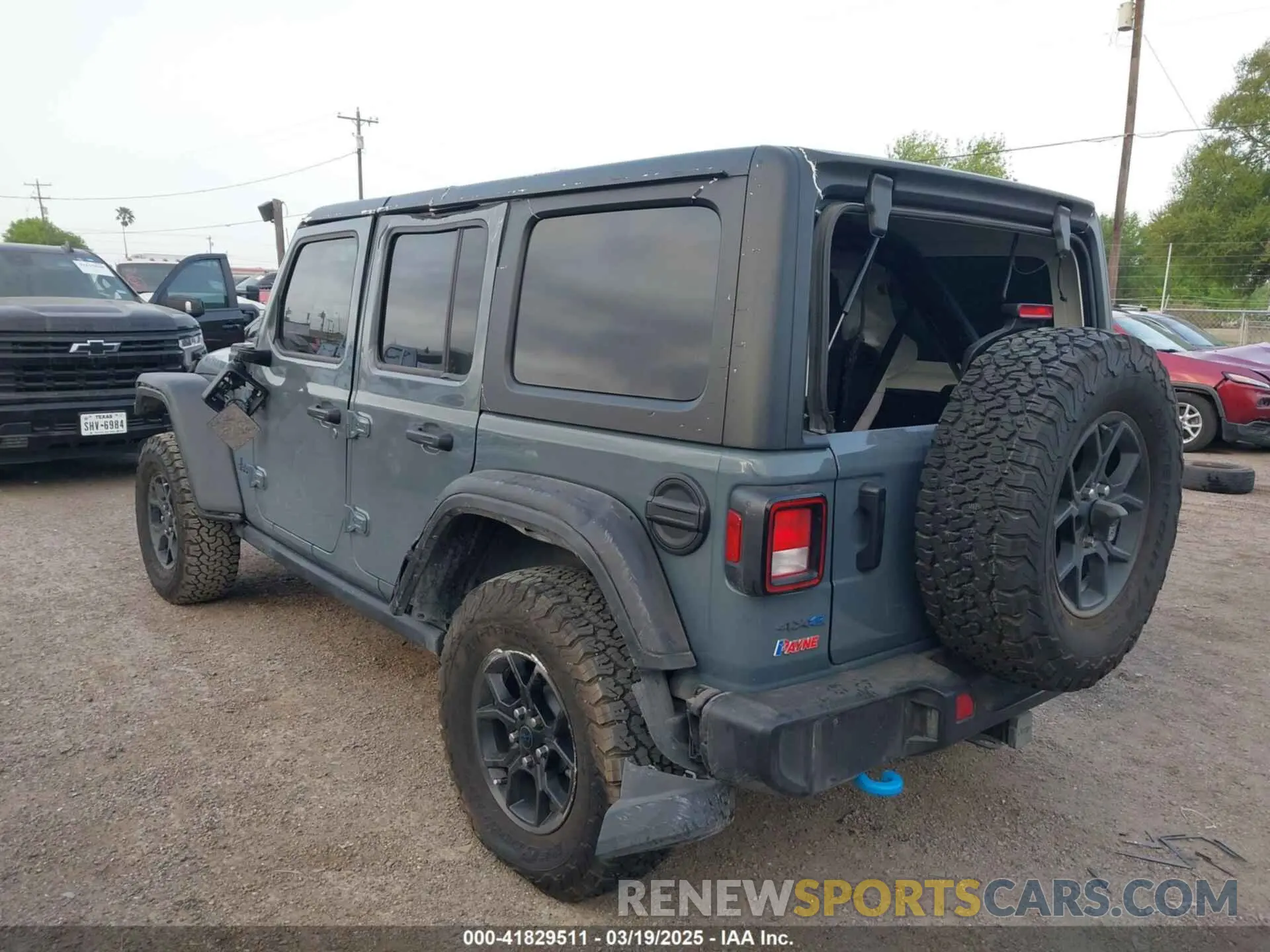 6 fotografías del automóvil dañado 1C4RJXN68RW189727 JEEP WRANGLER 4XE 2024