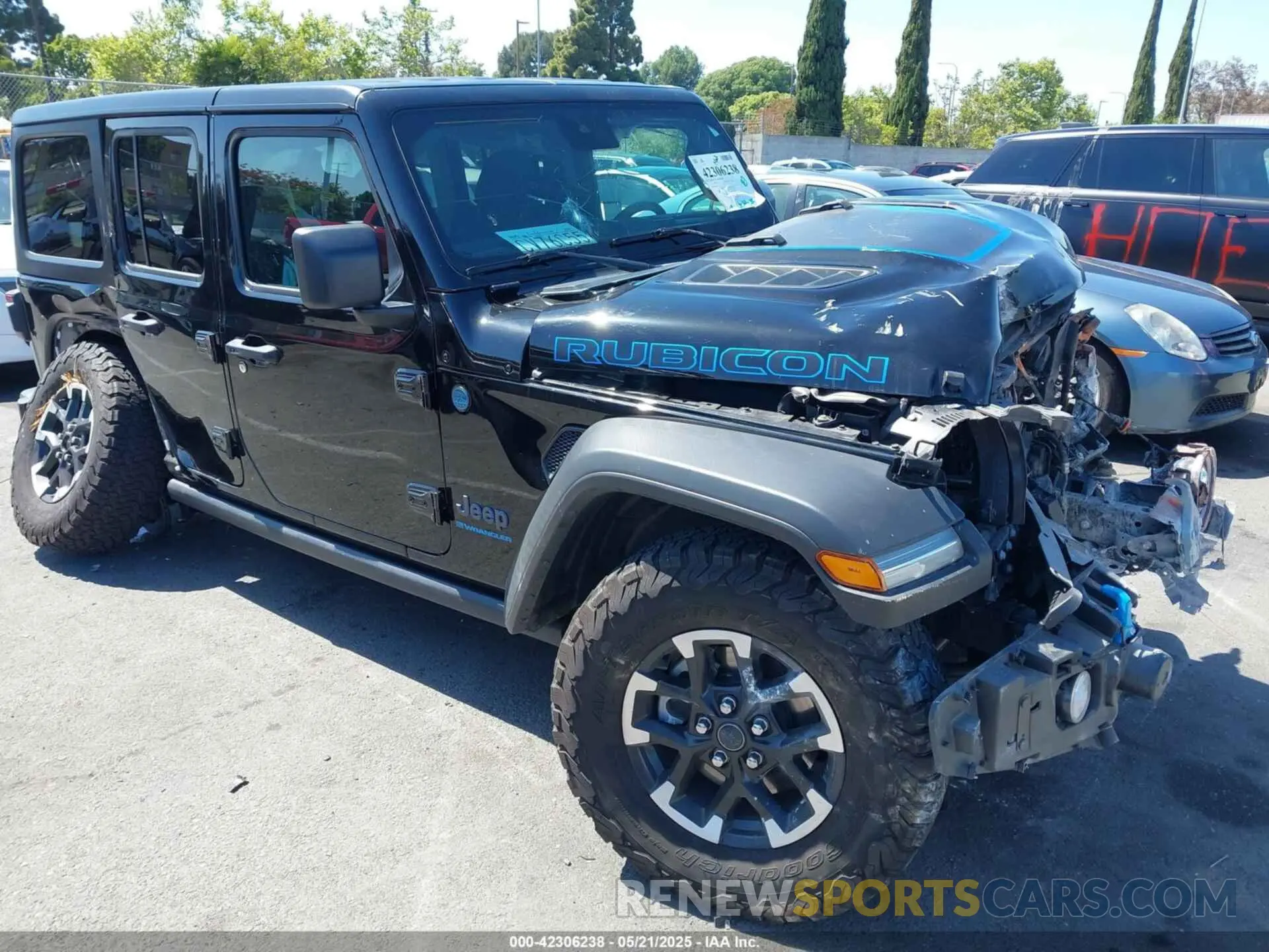 1 fotografías del automóvil dañado 1C4RJXR63RW167211 JEEP WRANGLER 4XE 2024