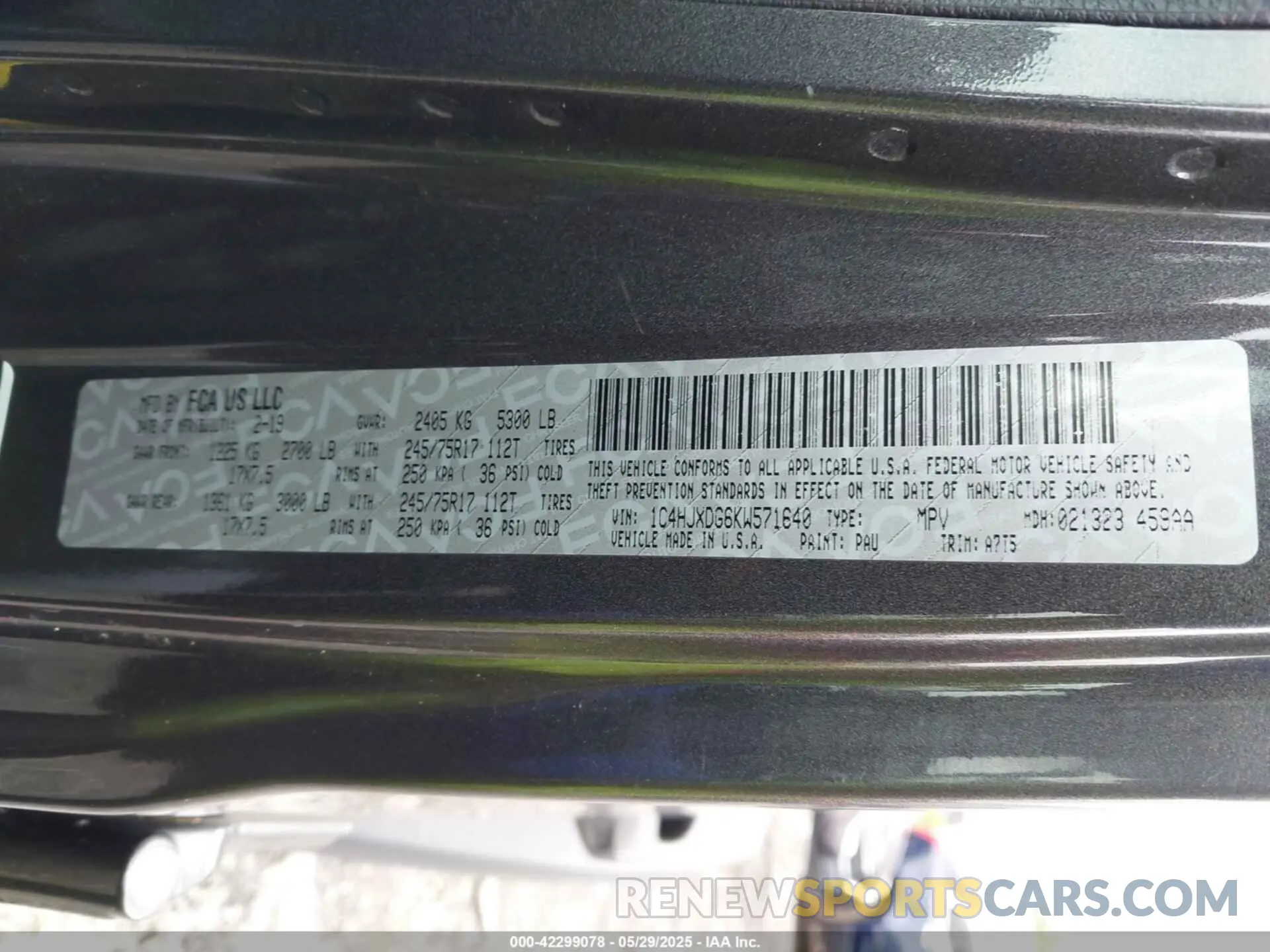 9 fotografías del automóvil dañado 1C4HJXDG6KW571640 JEEP WRANGLER UNLIMITED 2019