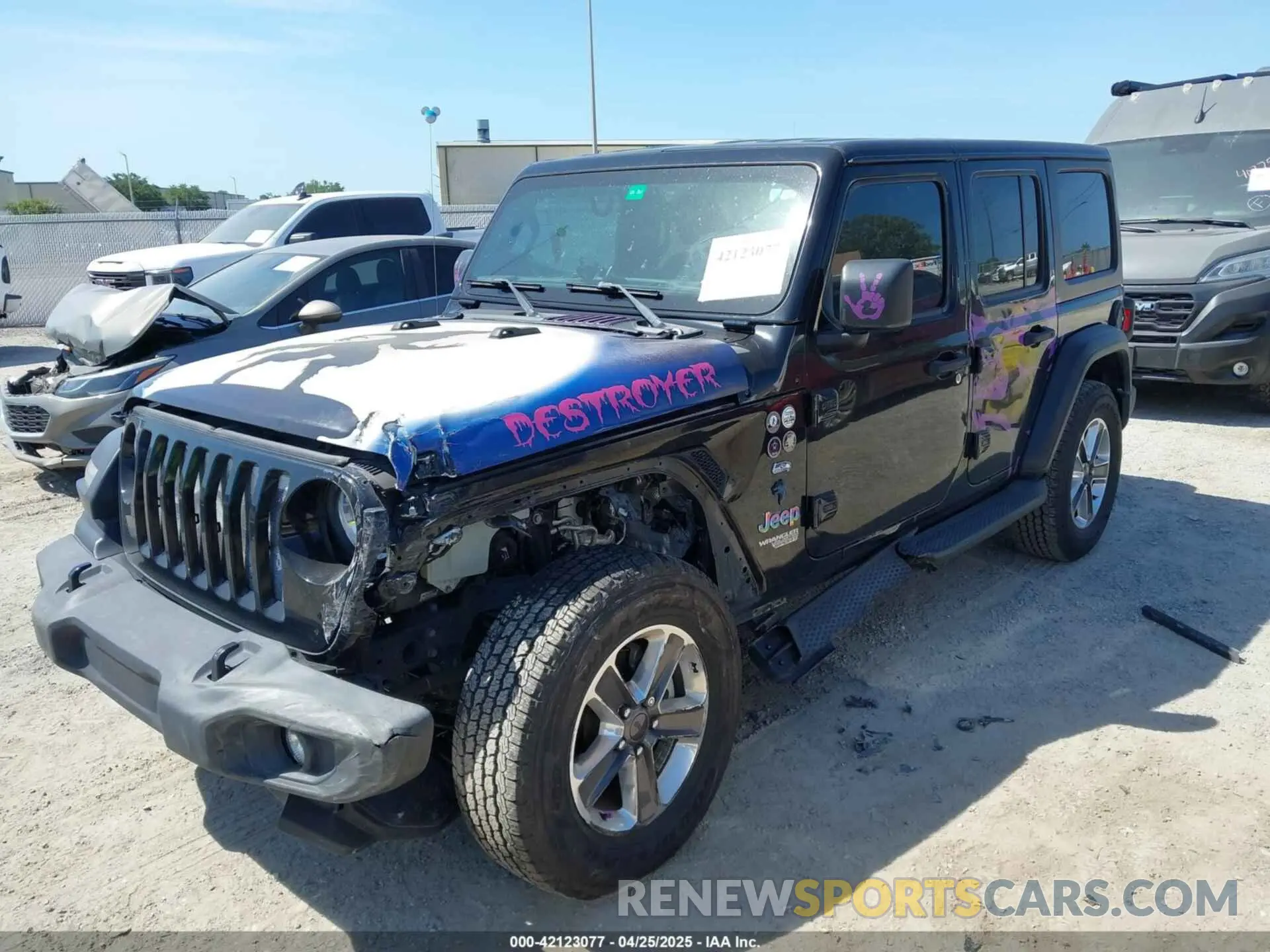 2 fotografías del automóvil dañado 1C4HJXDN3KW668597 JEEP WRANGLER UNLIMITED 2019