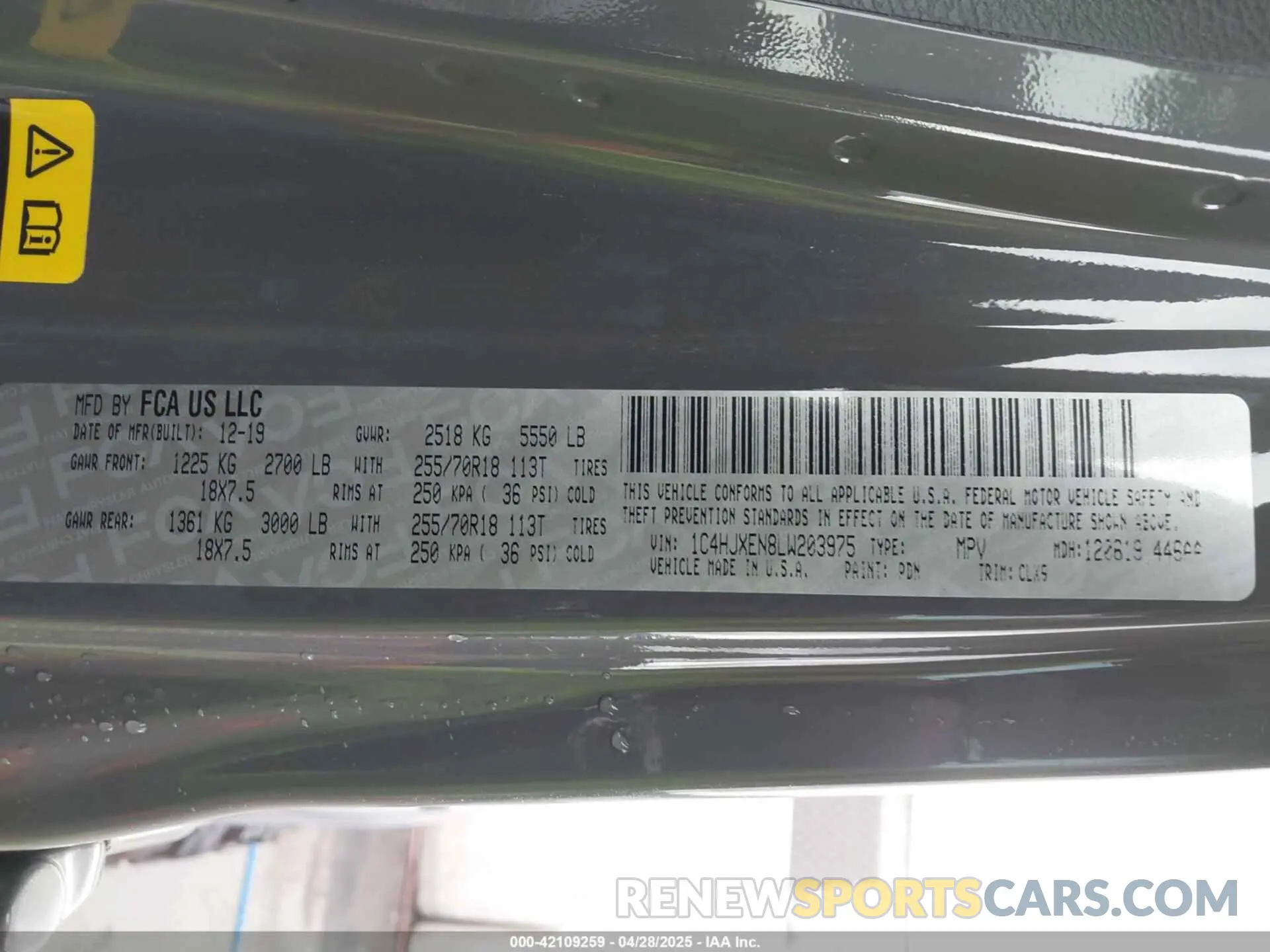 9 fotografías del automóvil dañado 1C4HJXEN8LW203975 JEEP WRANGLER UNLIMITED 2020