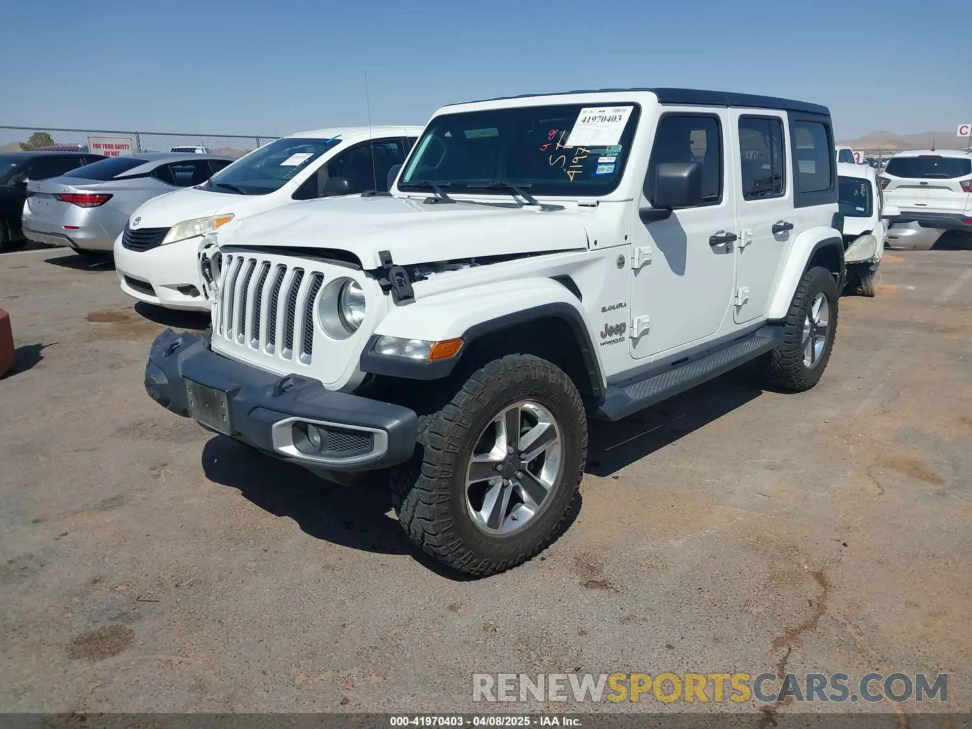 2 fotografías del automóvil dañado 1C4HJXENXLW213553 JEEP WRANGLER UNLIMITED 2020