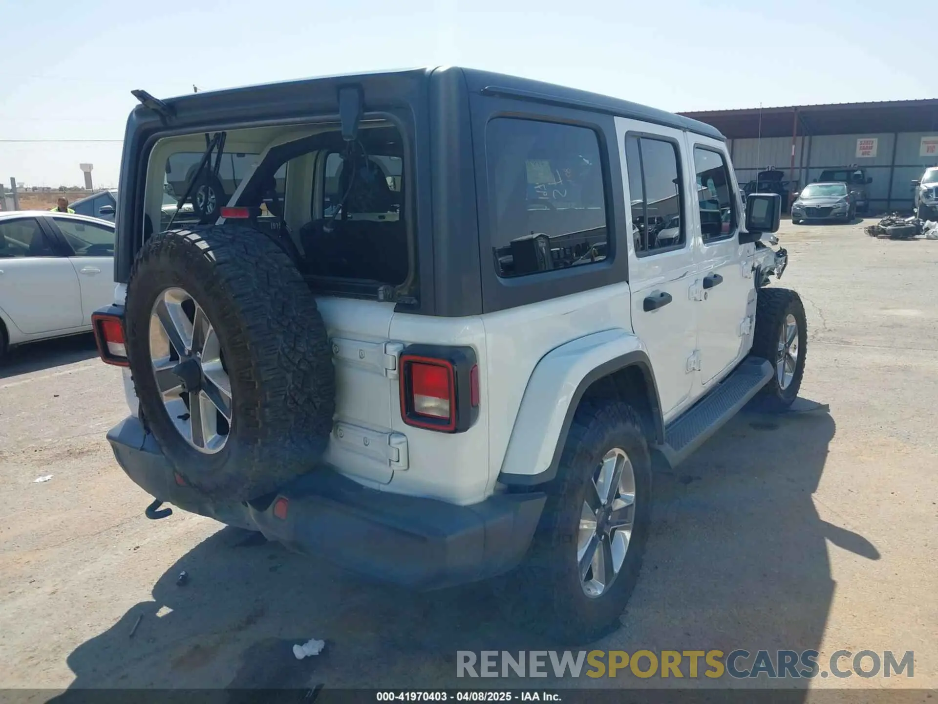 4 fotografías del automóvil dañado 1C4HJXENXLW213553 JEEP WRANGLER UNLIMITED 2020