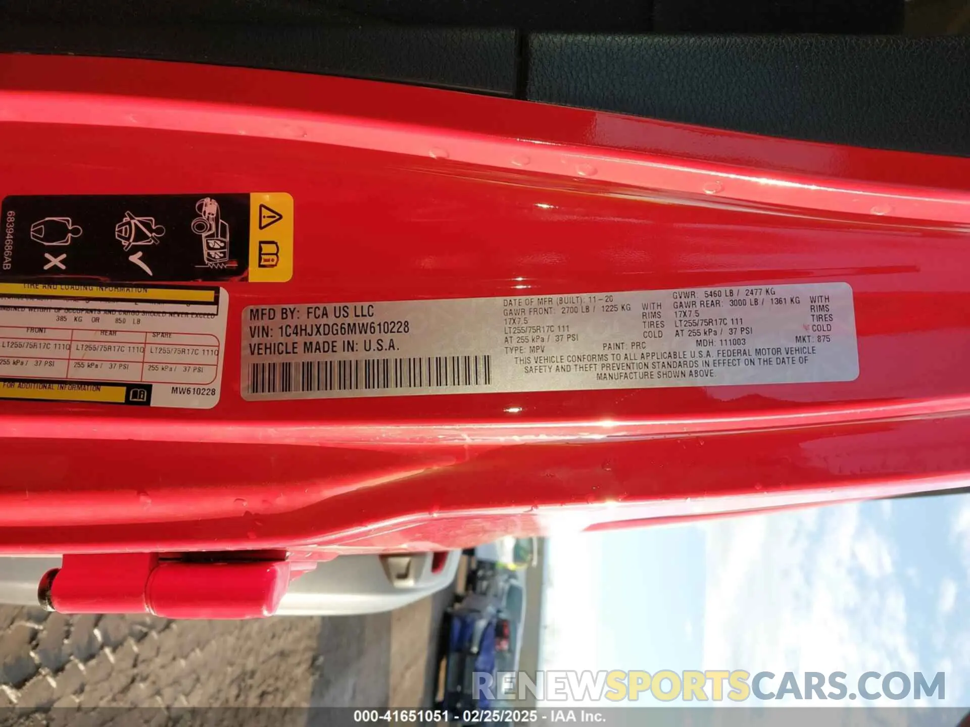 9 fotografías del automóvil dañado 1C4HJXDG6MW610228 JEEP WRANGLER UNLIMITED 2021