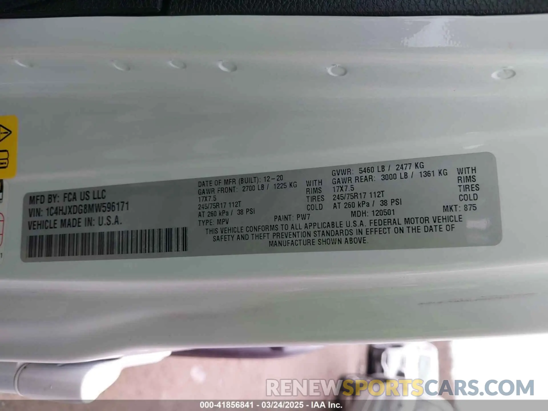 9 fotografías del automóvil dañado 1C4HJXDG8MW596171 JEEP WRANGLER UNLIMITED 2021