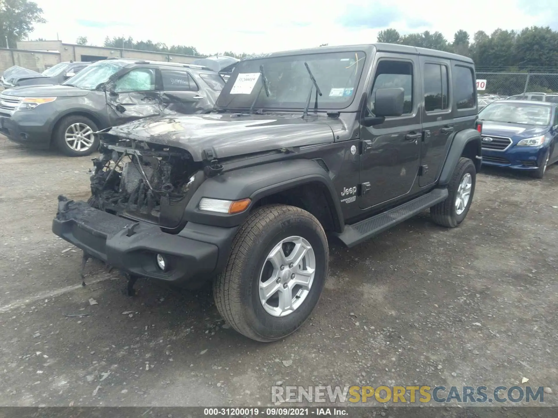 2 fotografías del automóvil dañado 1C4HJXDG9MW585597 JEEP WRANGLER UNLIMITED 2021