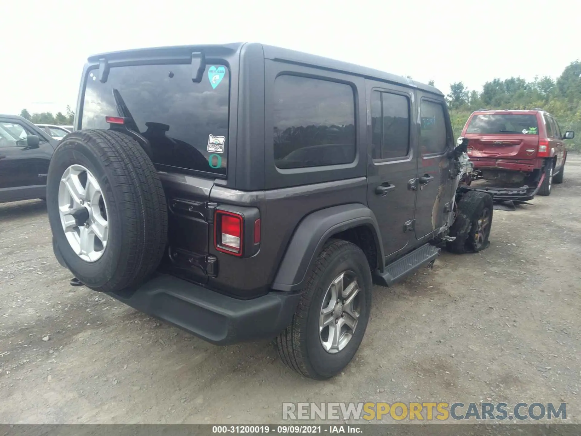 4 fotografías del automóvil dañado 1C4HJXDG9MW585597 JEEP WRANGLER UNLIMITED 2021