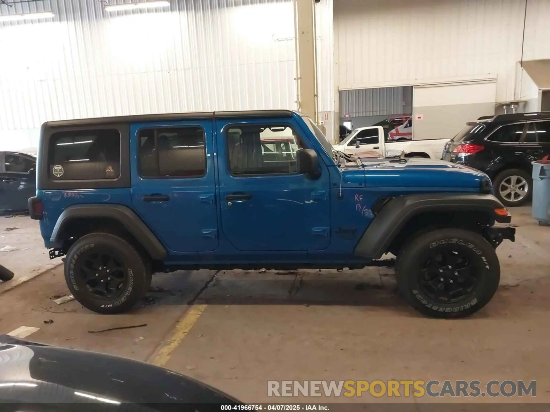 14 fotografías del automóvil dañado 1C4HJXDG9MW797013 JEEP WRANGLER UNLIMITED 2021