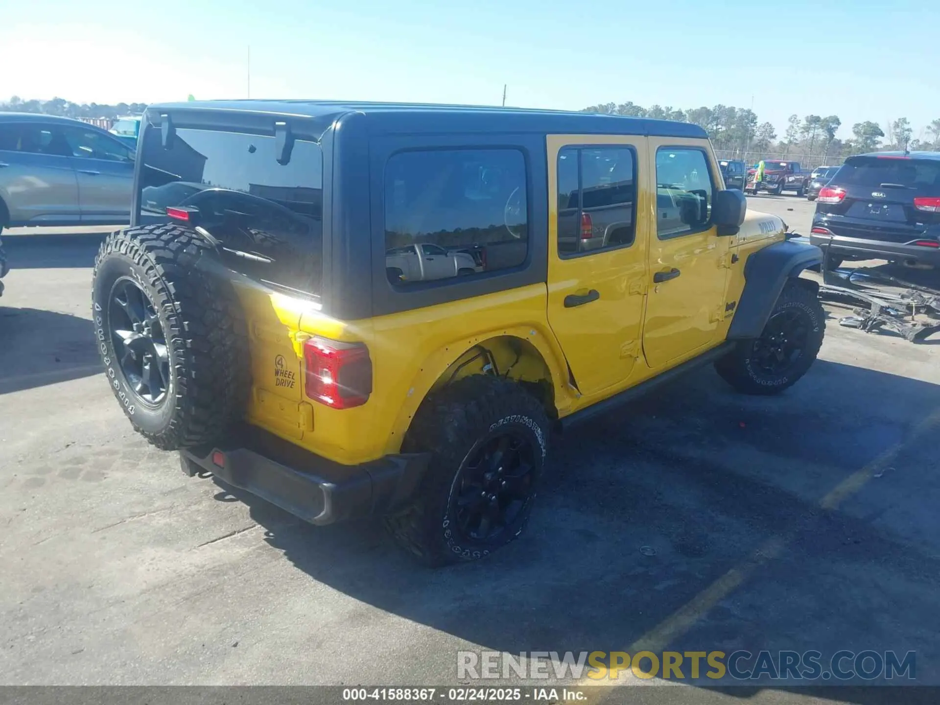 4 fotografías del automóvil dañado 1C4HJXDN1MW650103 JEEP WRANGLER UNLIMITED 2021