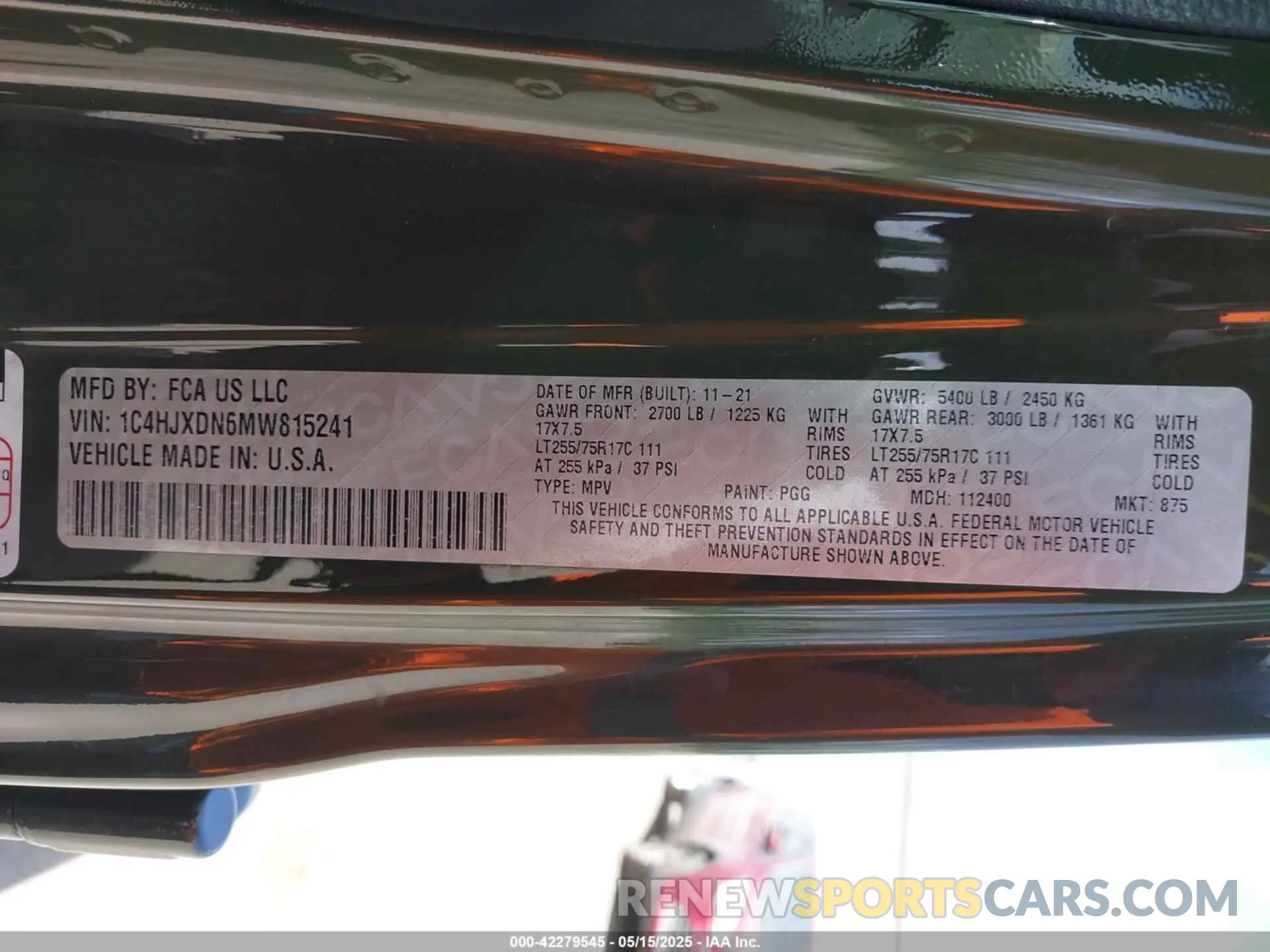 9 fotografías del automóvil dañado 1C4HJXDN6MW815241 JEEP WRANGLER UNLIMITED 2021