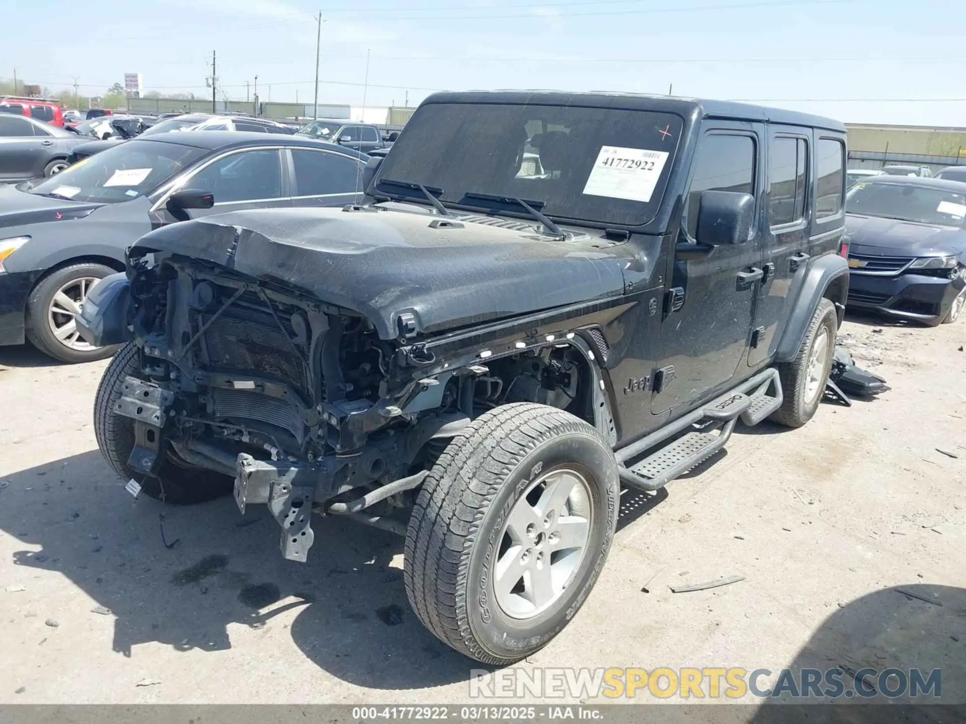 2 fotografías del automóvil dañado 1C4HJXDG5NW180130 JEEP WRANGLER UNLIMITED 2022
