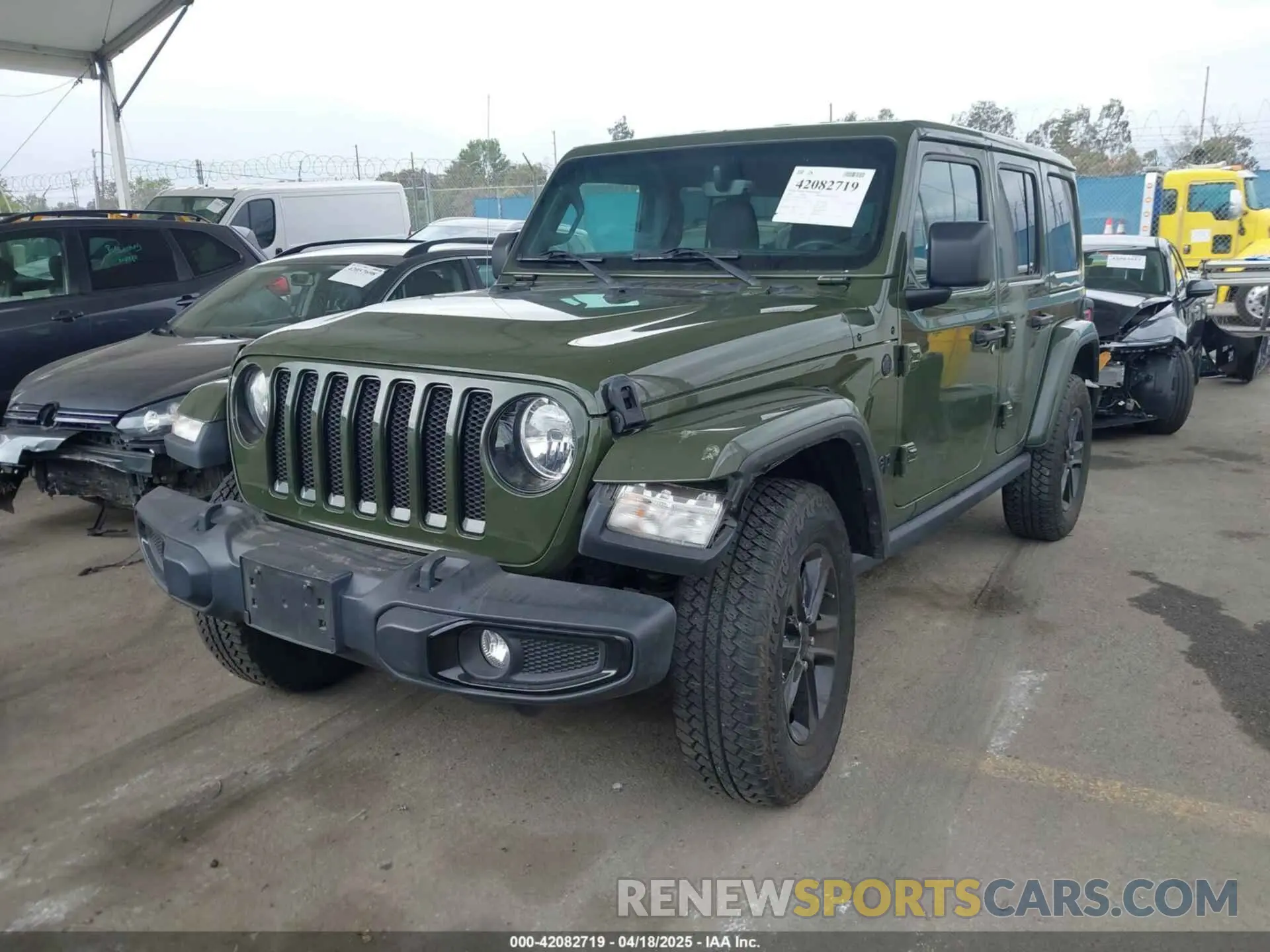 2 fotografías del automóvil dañado 1C4HJXEN1NW262627 JEEP WRANGLER UNLIMITED 2022