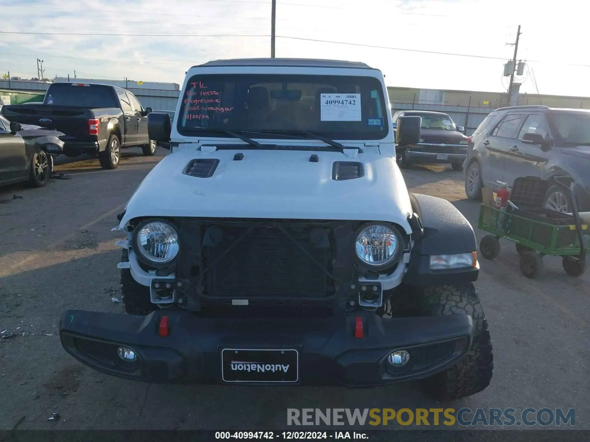12 fotografías del automóvil dañado 1C4HJXFN4NW123803 JEEP WRANGLER UNLIMITED 2022