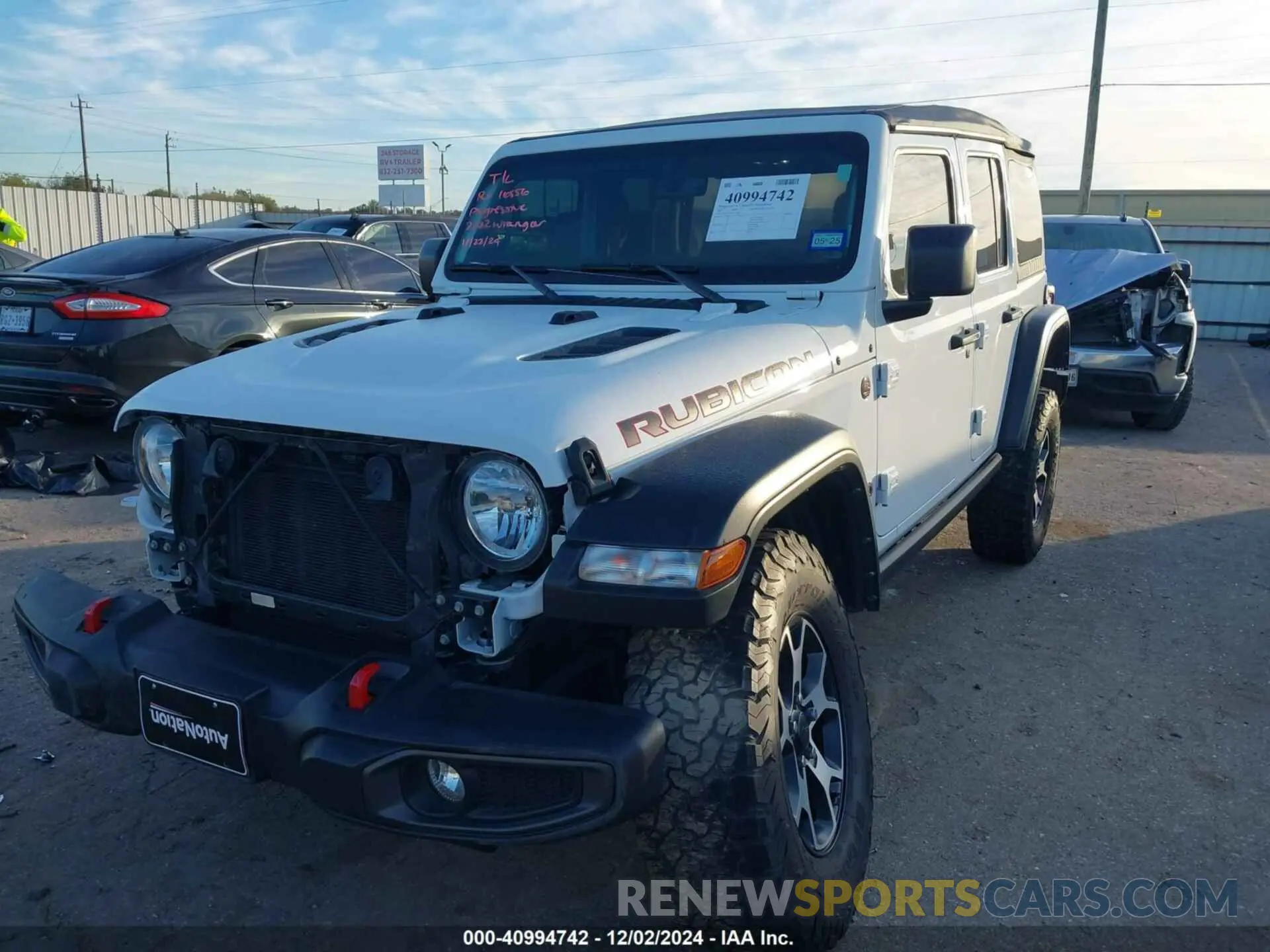 2 fotografías del automóvil dañado 1C4HJXFN4NW123803 JEEP WRANGLER UNLIMITED 2022