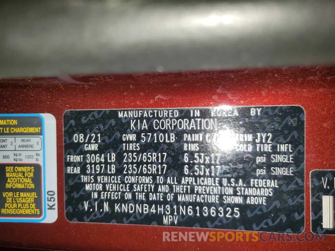 16 fotografías del automóvil dañado KNDNB4H31N6136325 KIA CARNIVAL L 2022
