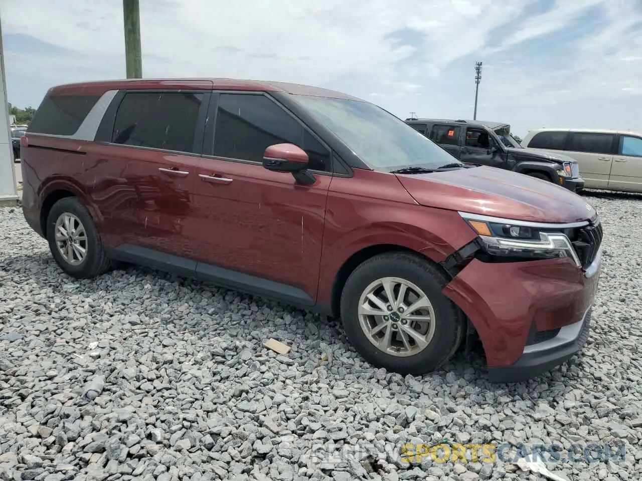 4 fotografías del automóvil dañado KNDNB4H38N6092503 KIA CARNIVAL L 2022