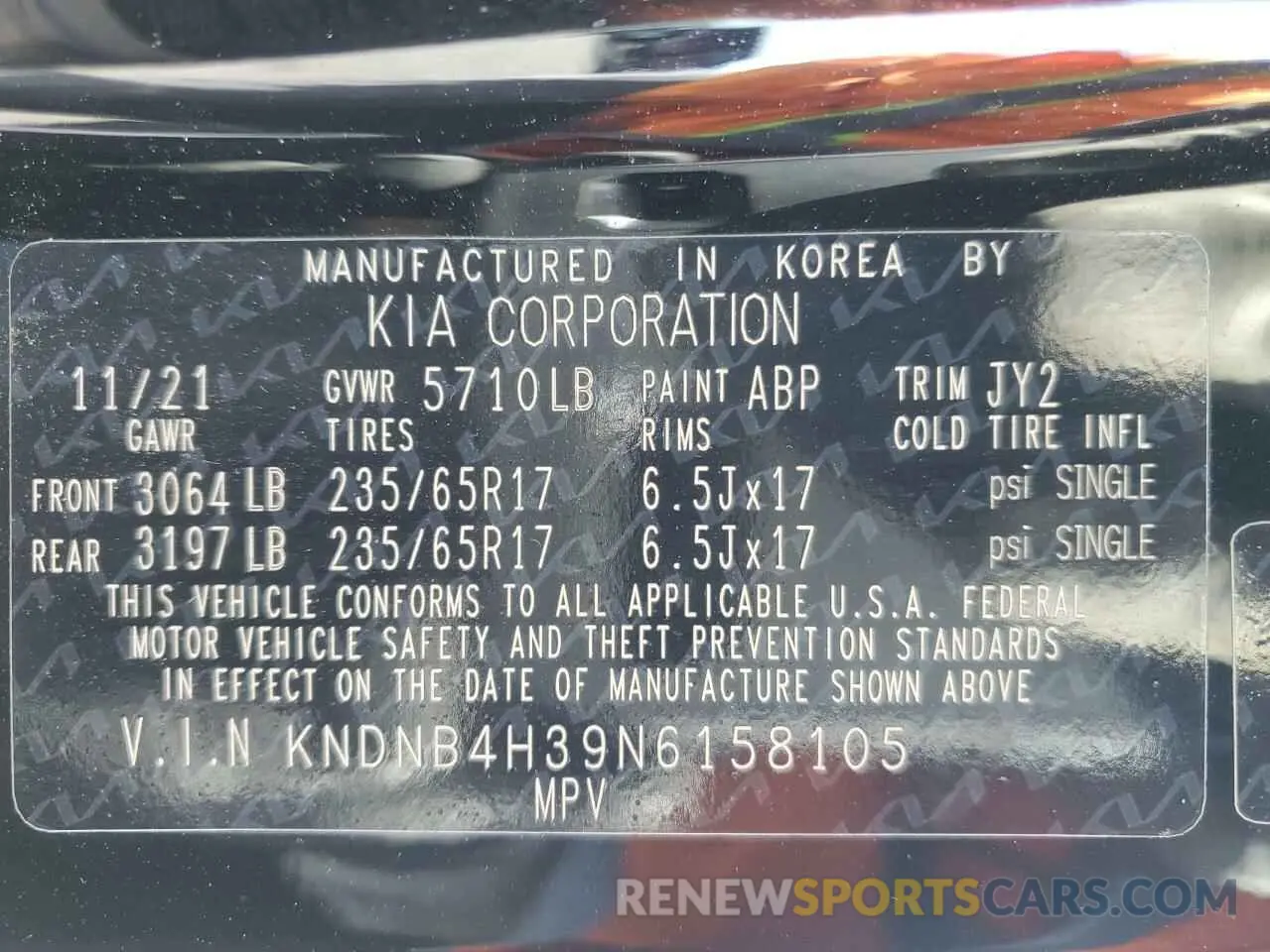 14 fotografías del automóvil dañado KNDNB4H39N6158105 KIA CARNIVAL L 2022