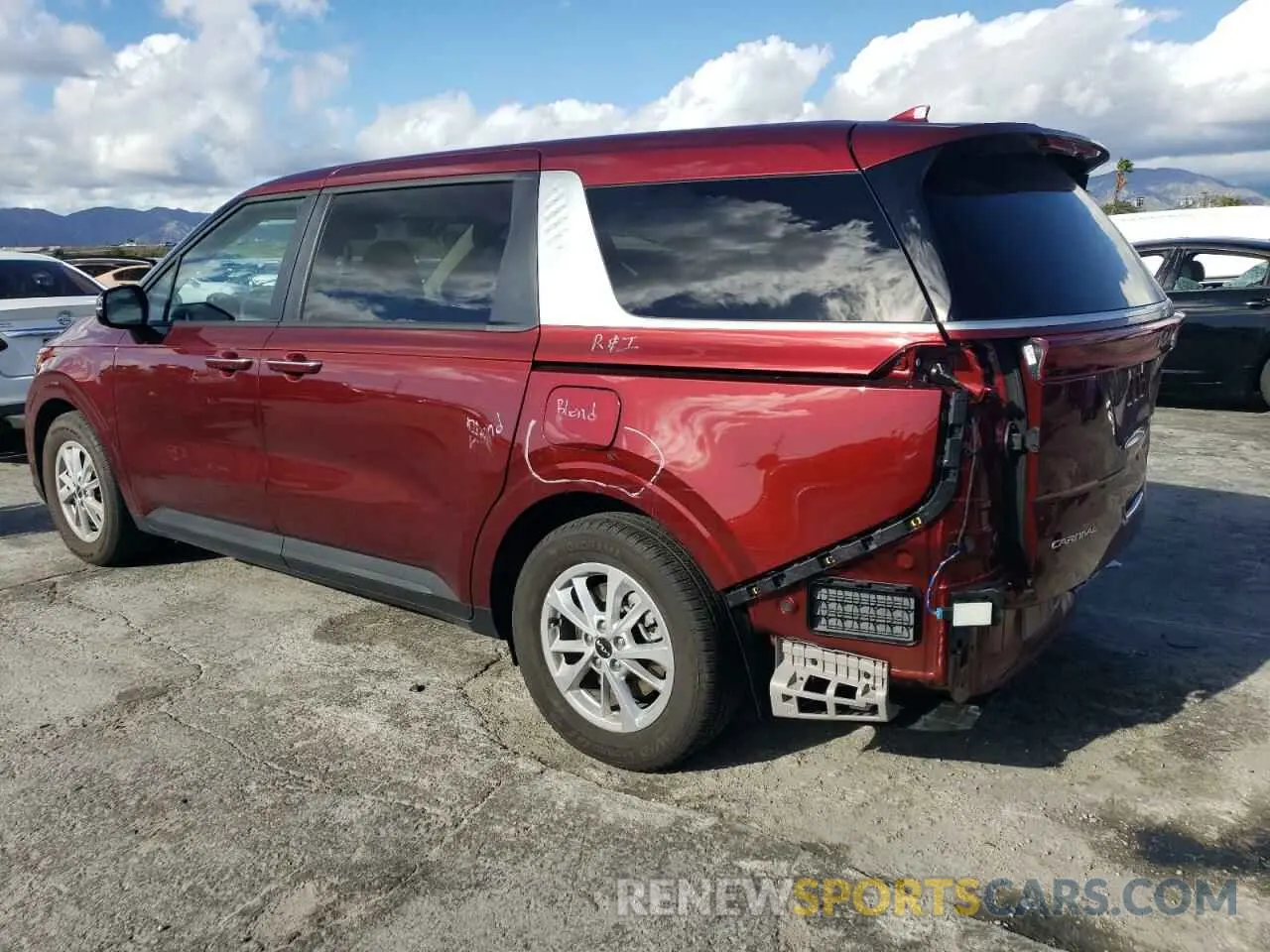 2 fotografías del automóvil dañado KNDNB4H35R6352412 KIA CARNIVAL L 2024